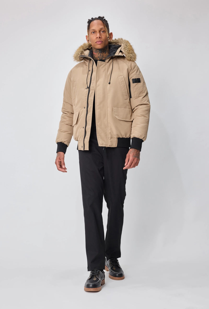 Doudoune manches longues à capuche