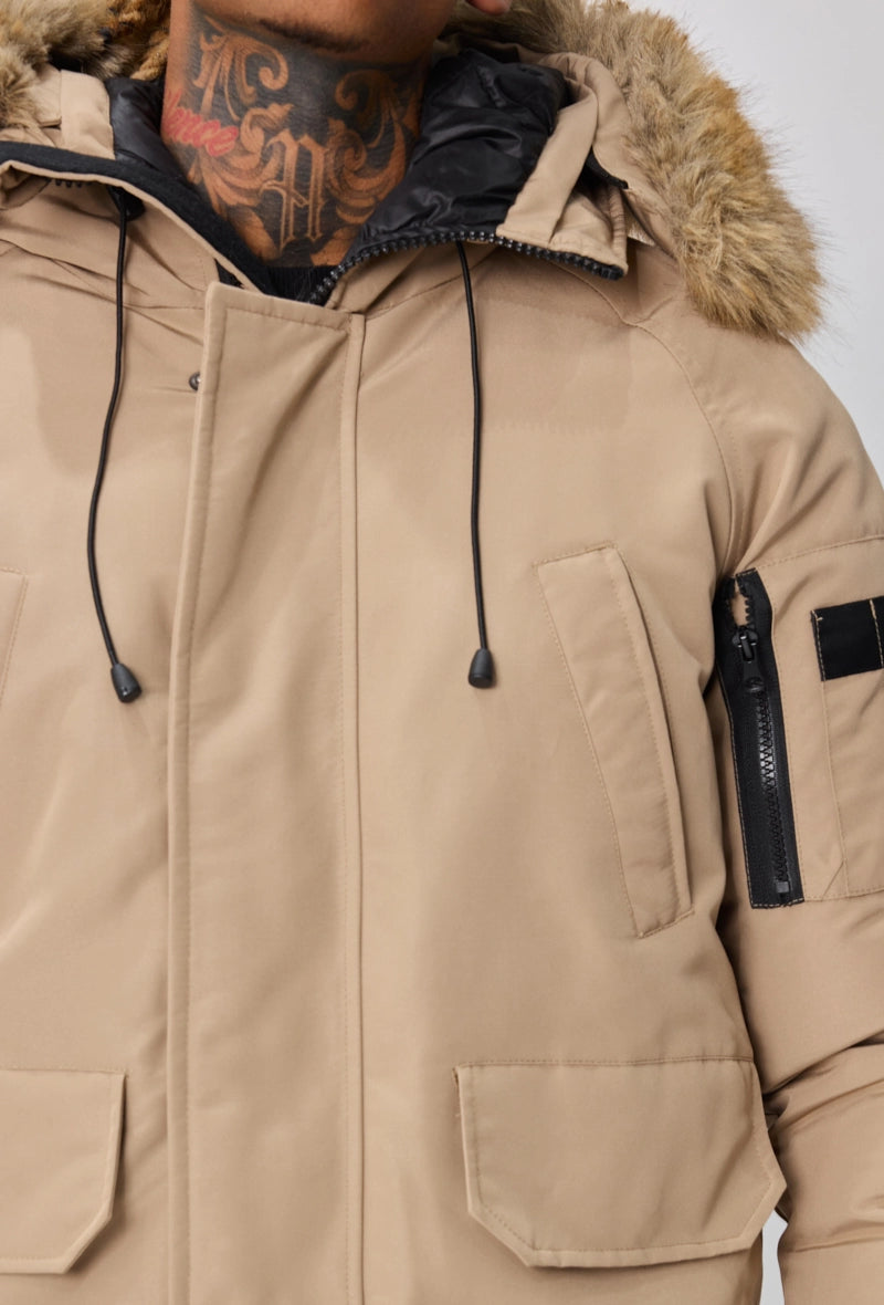 Doudoune manches longues à capuche