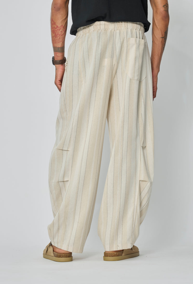 Pantalon rayé fluide casual