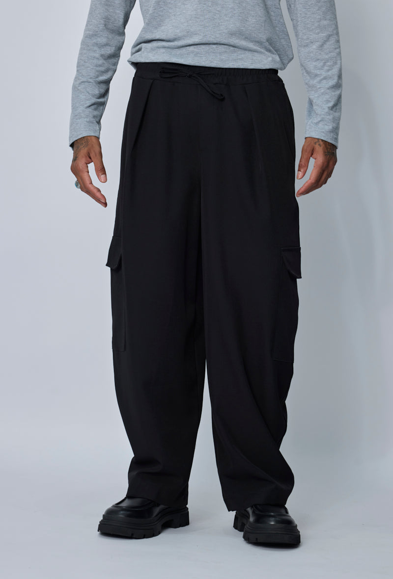 Pantalon cargo wide leg