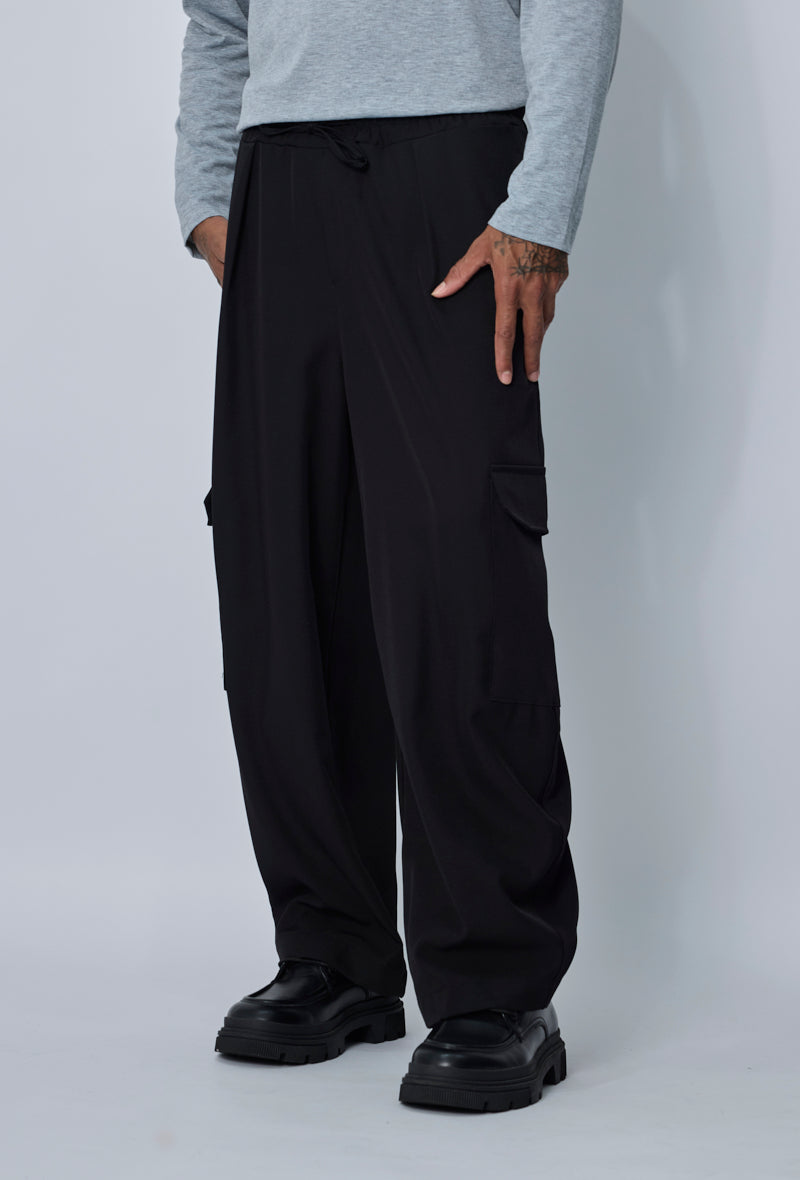Pantalon cargo wide leg