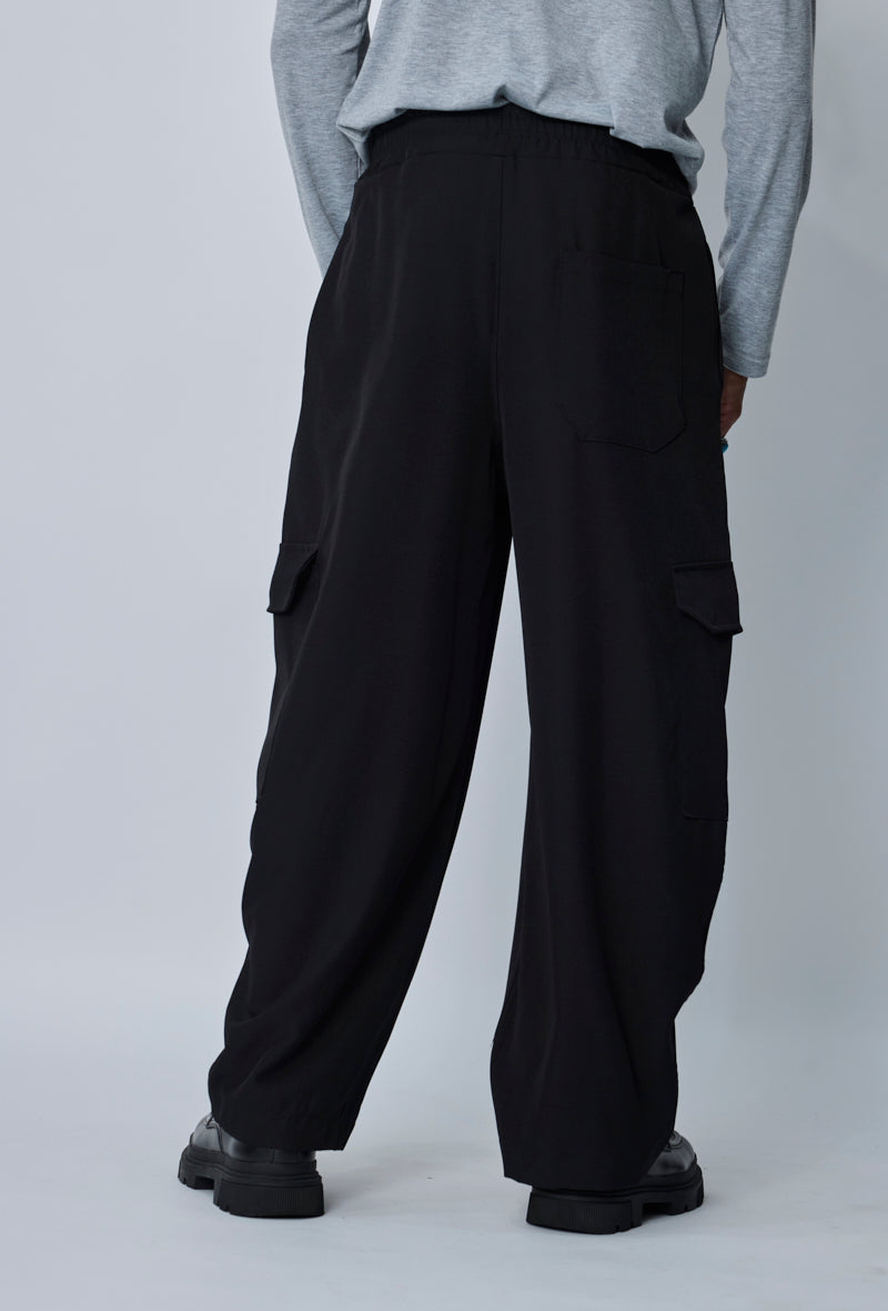 Pantalon cargo wide leg