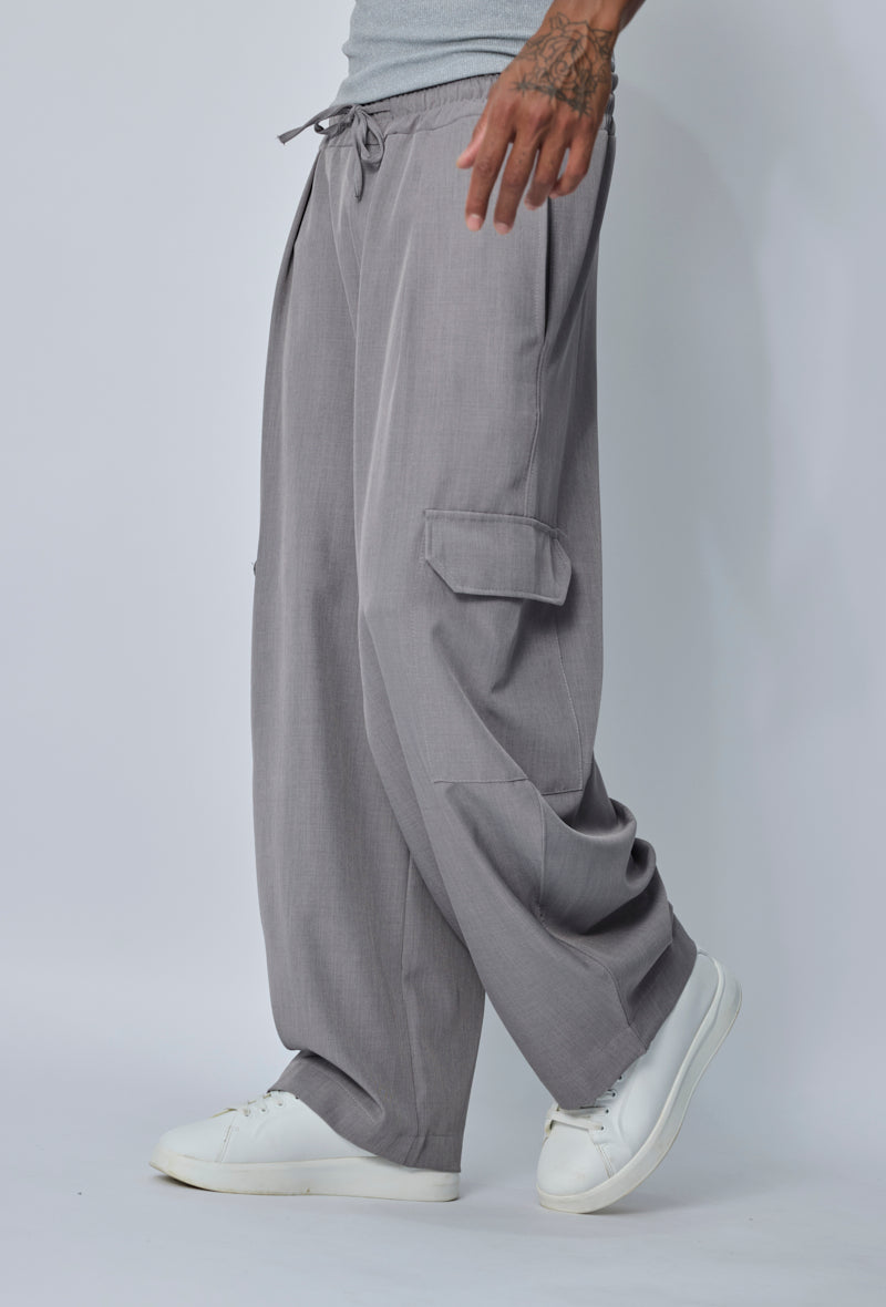 Pantalon cargo wide leg