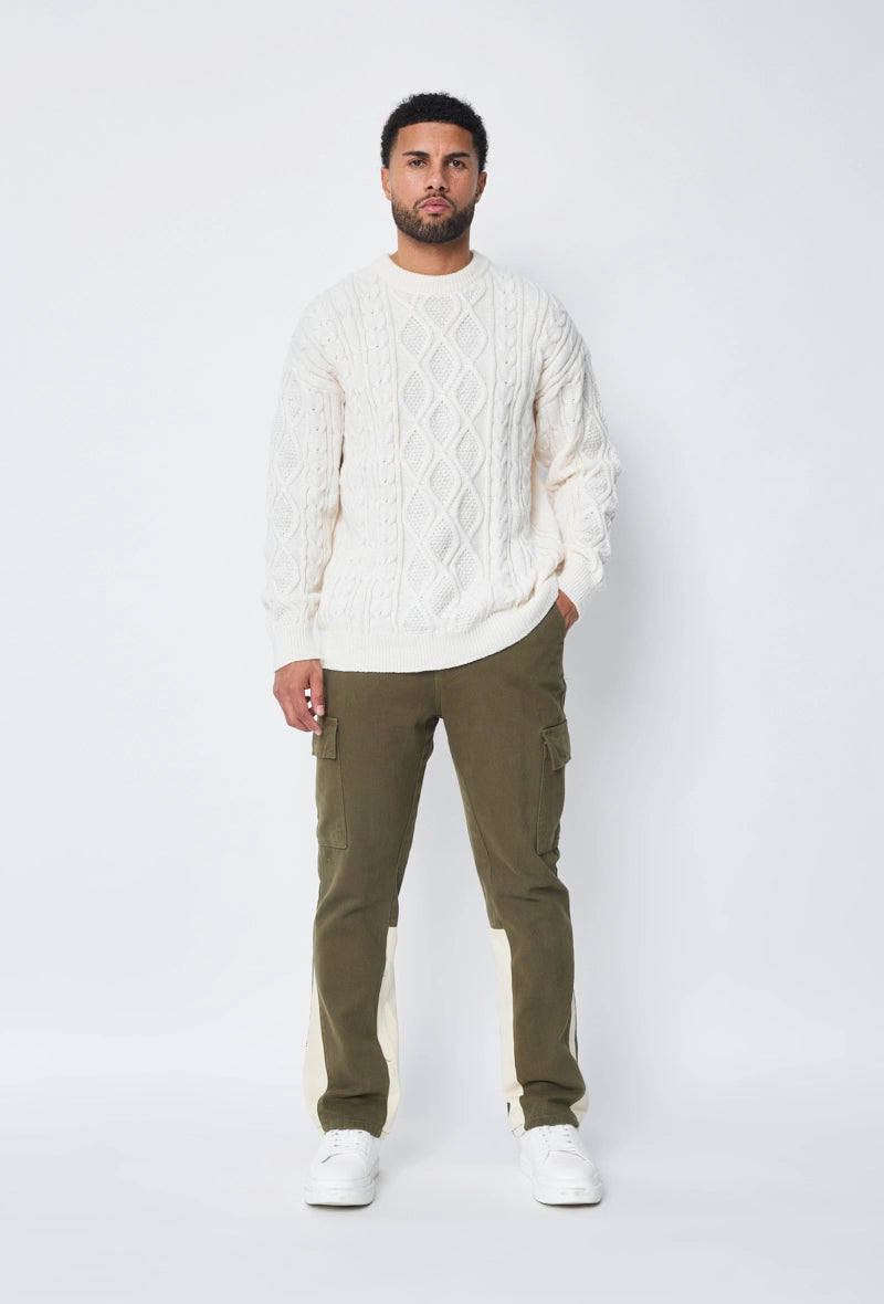 Pantalon cargo patchwork