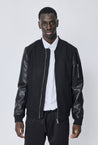 Veste avec manche simili cuire - Frilivin