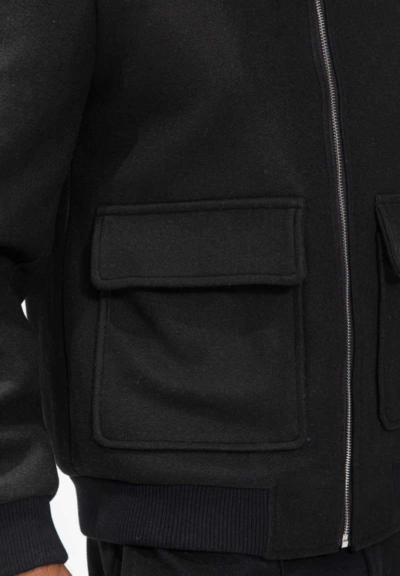 Veste bombers avec col moumoute - Frilivin