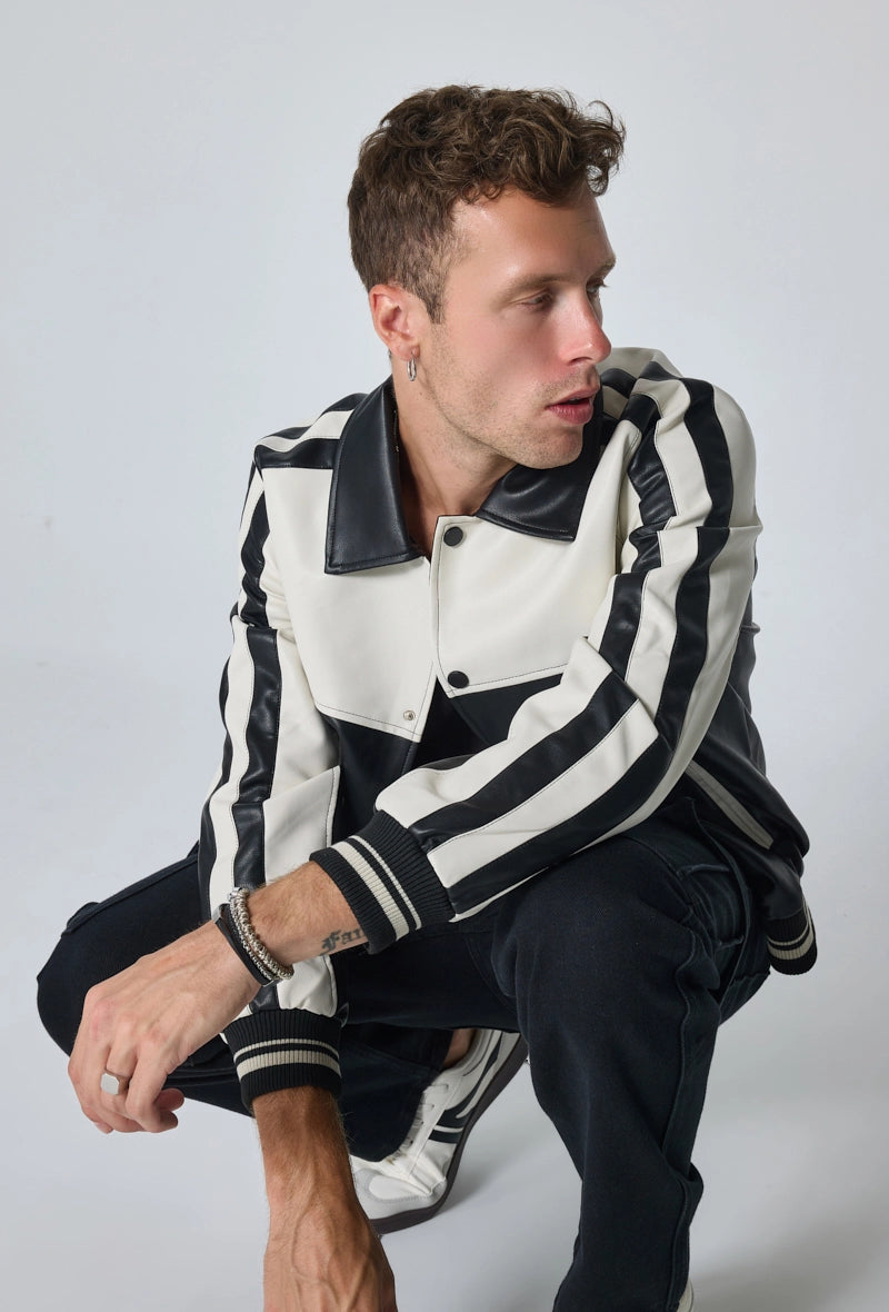 Veste bi-couleur courte