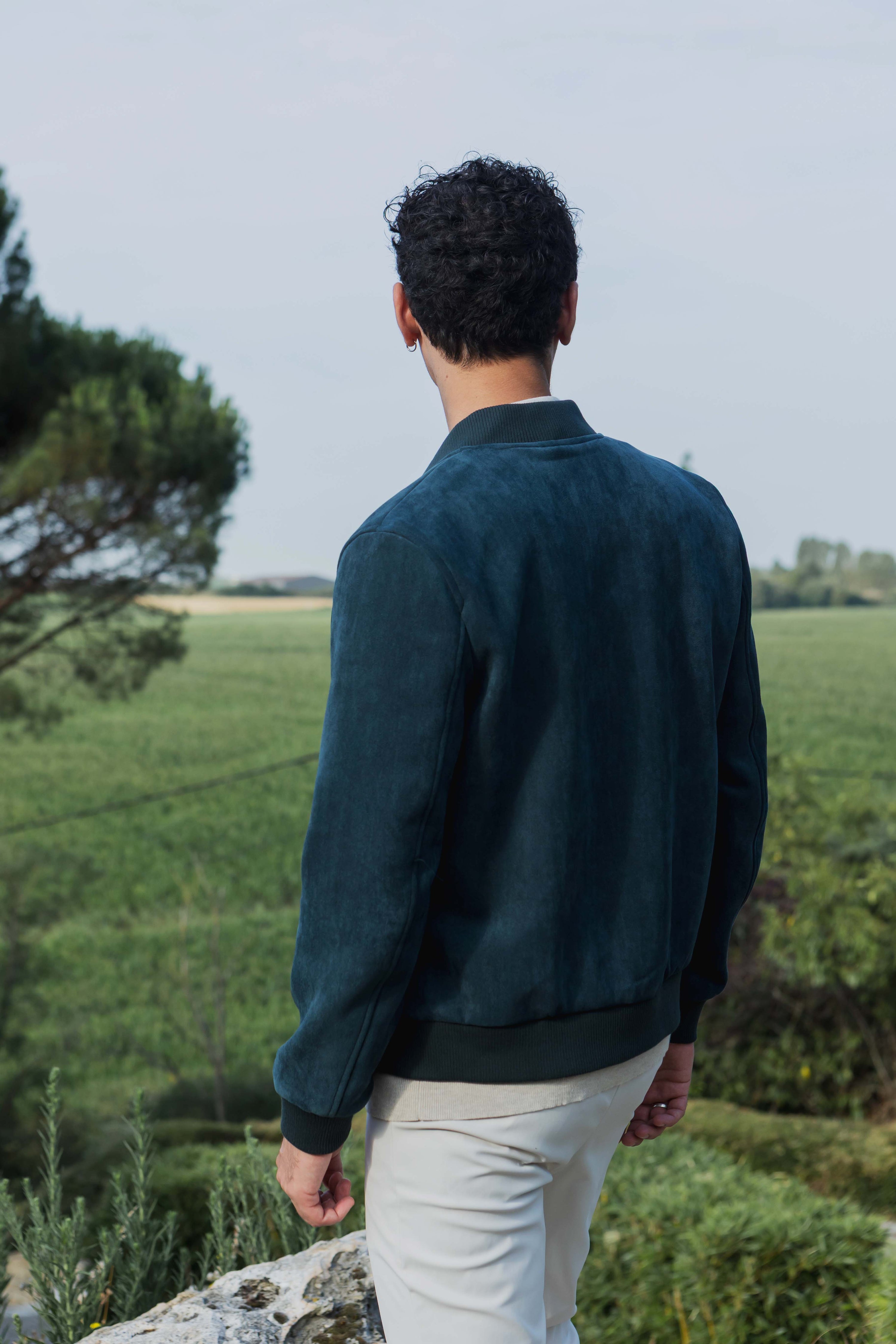 Blouson bomber col côtelé