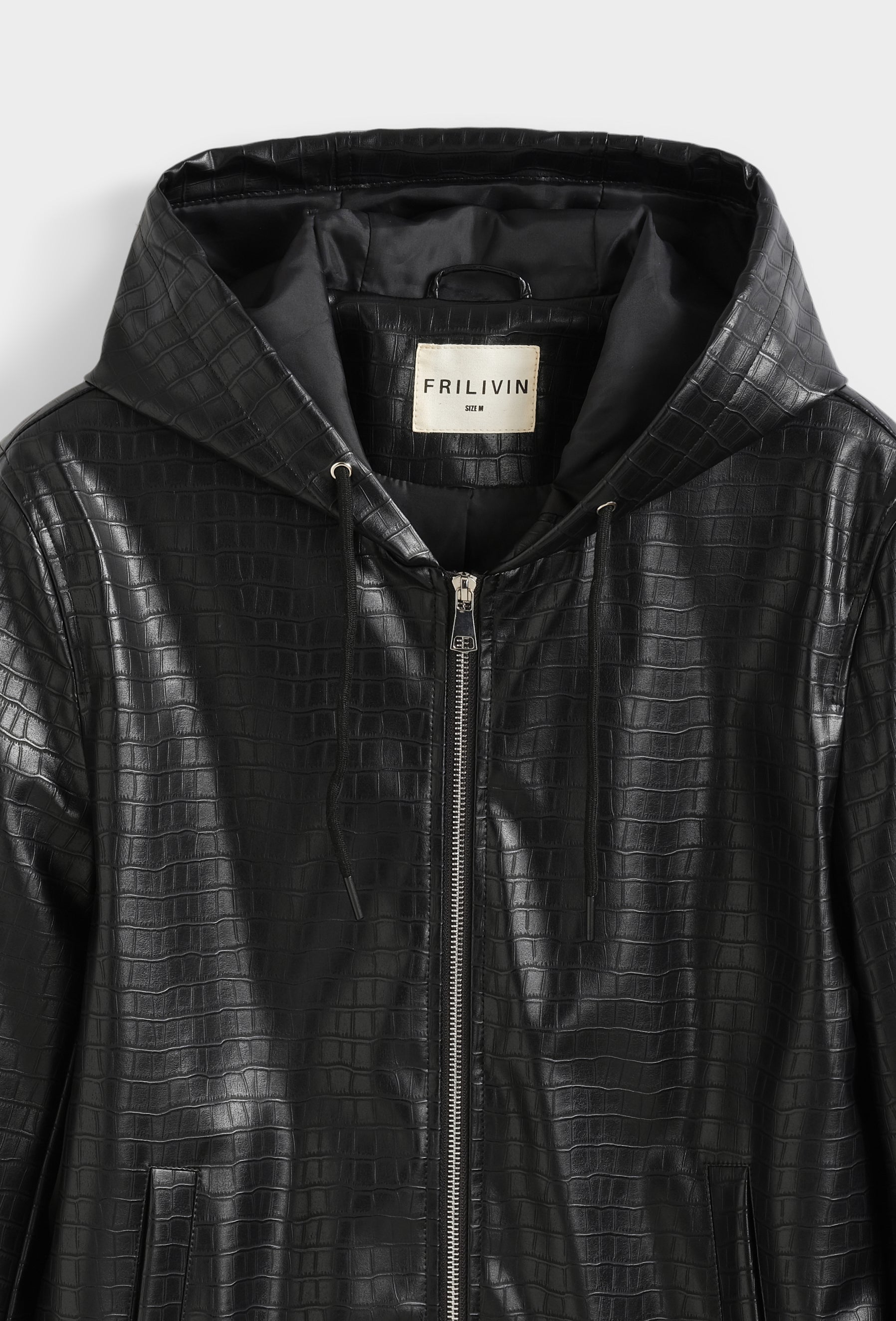 Veste bomber zippée à capuche