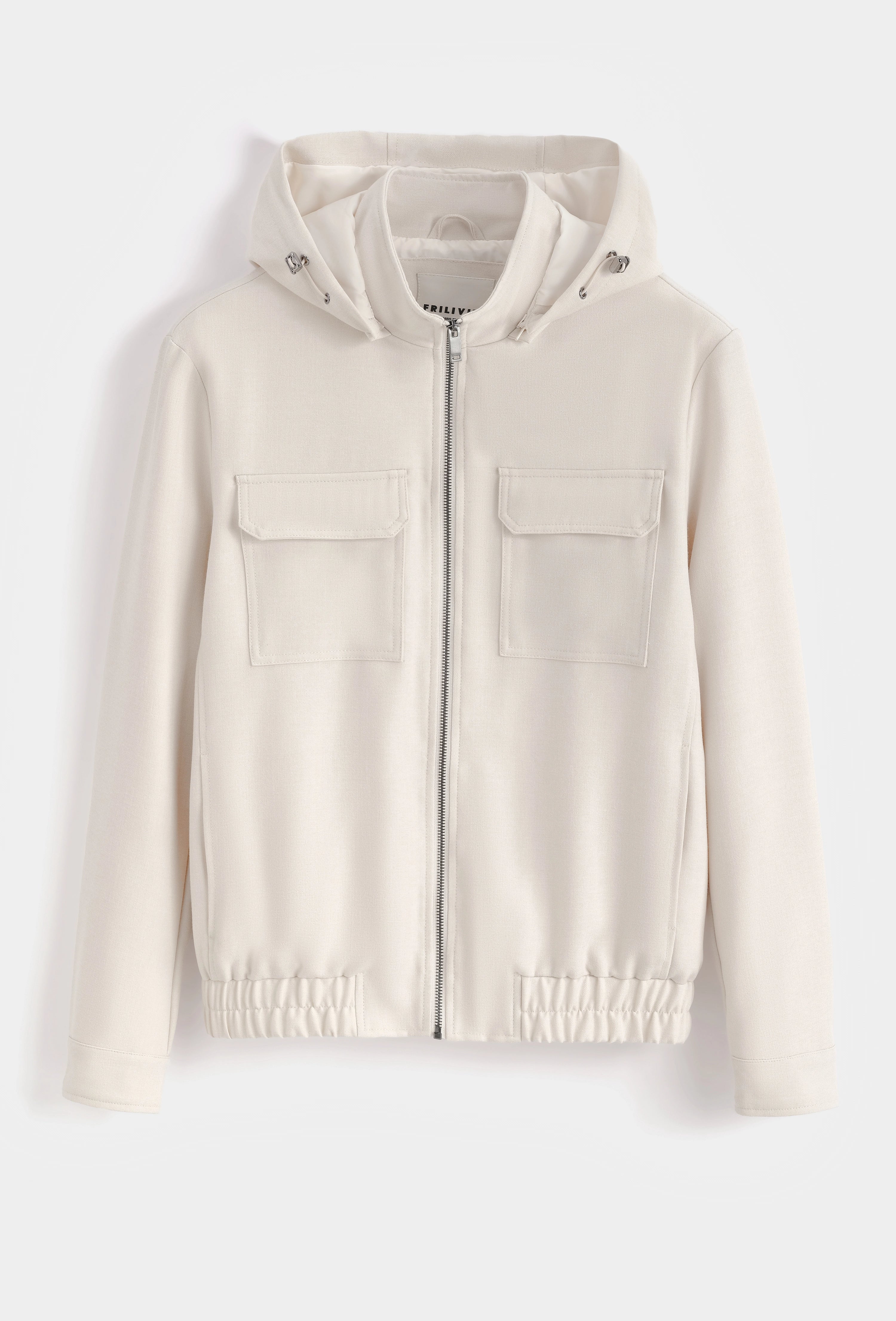 Veste zippée à capuche avec cordons ajustables