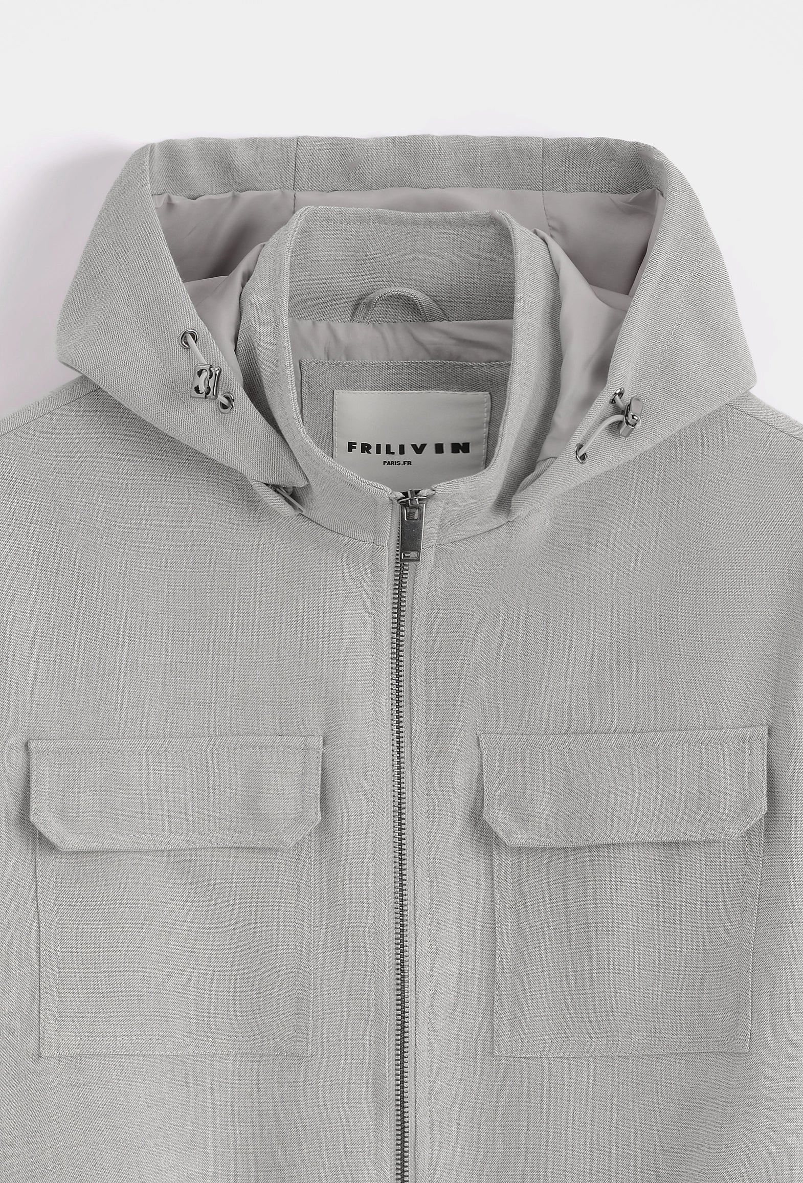 Veste zippée à capuche avec cordons ajustables