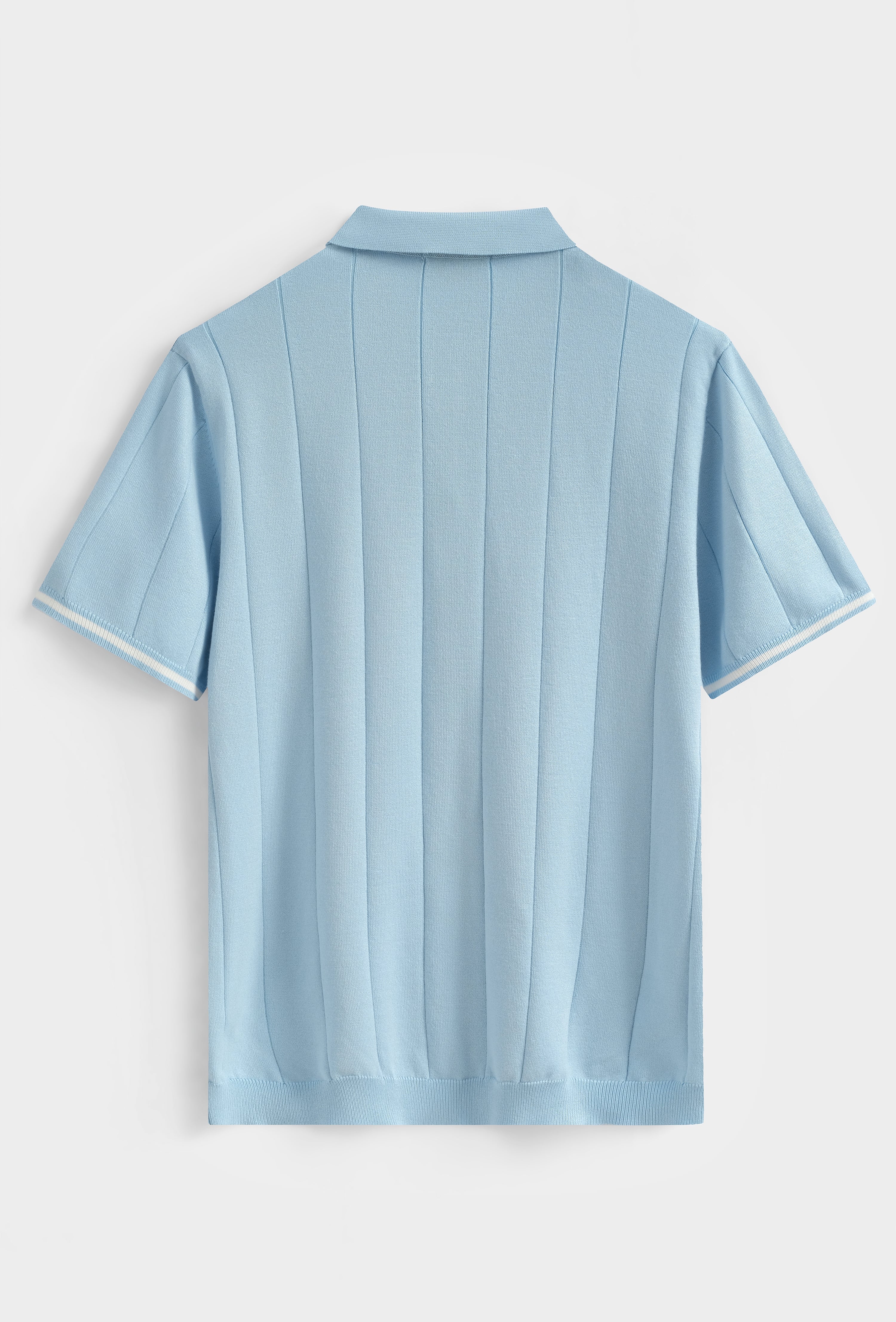 Polo zippé rayures verticales