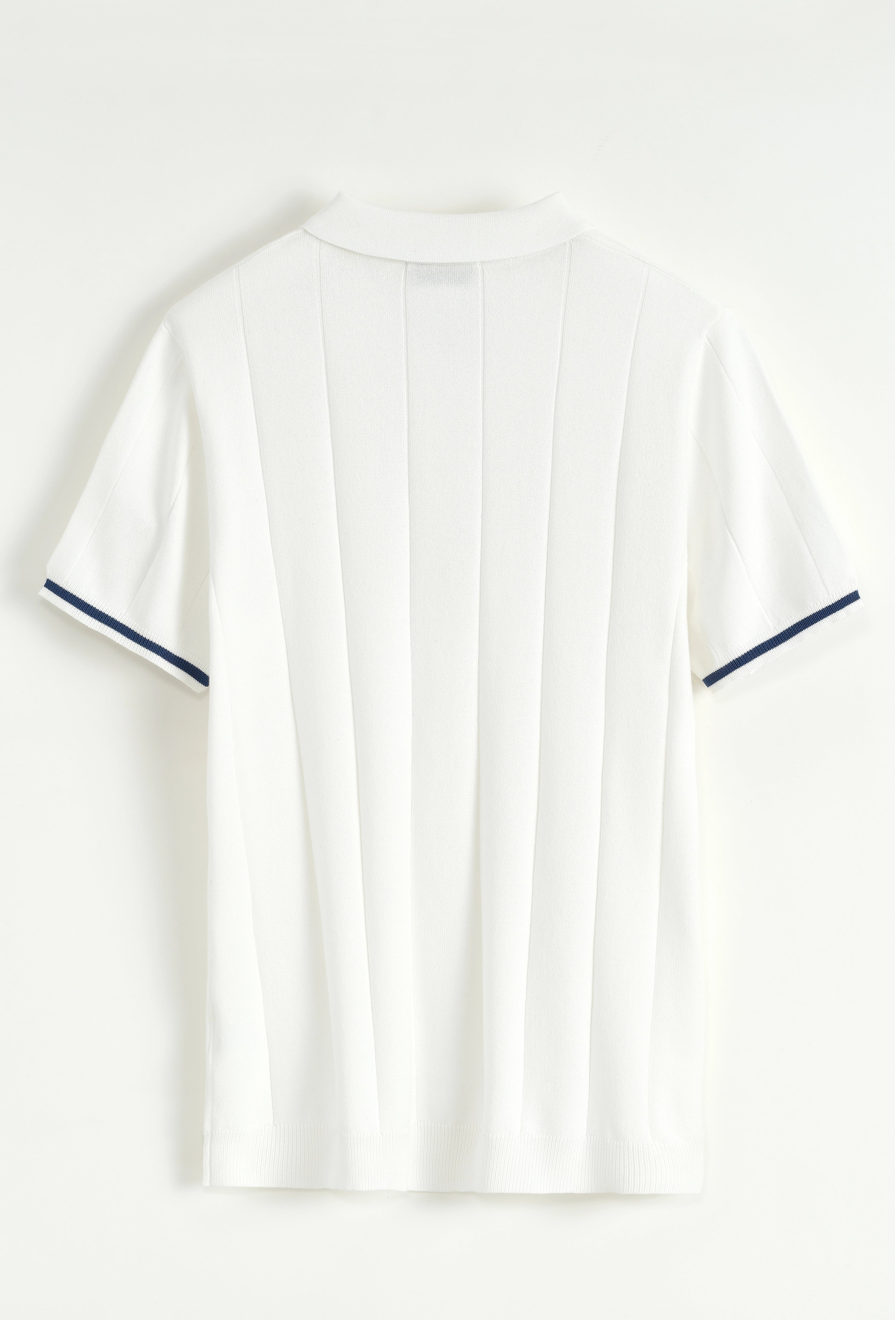 Pull à col chemise zippé