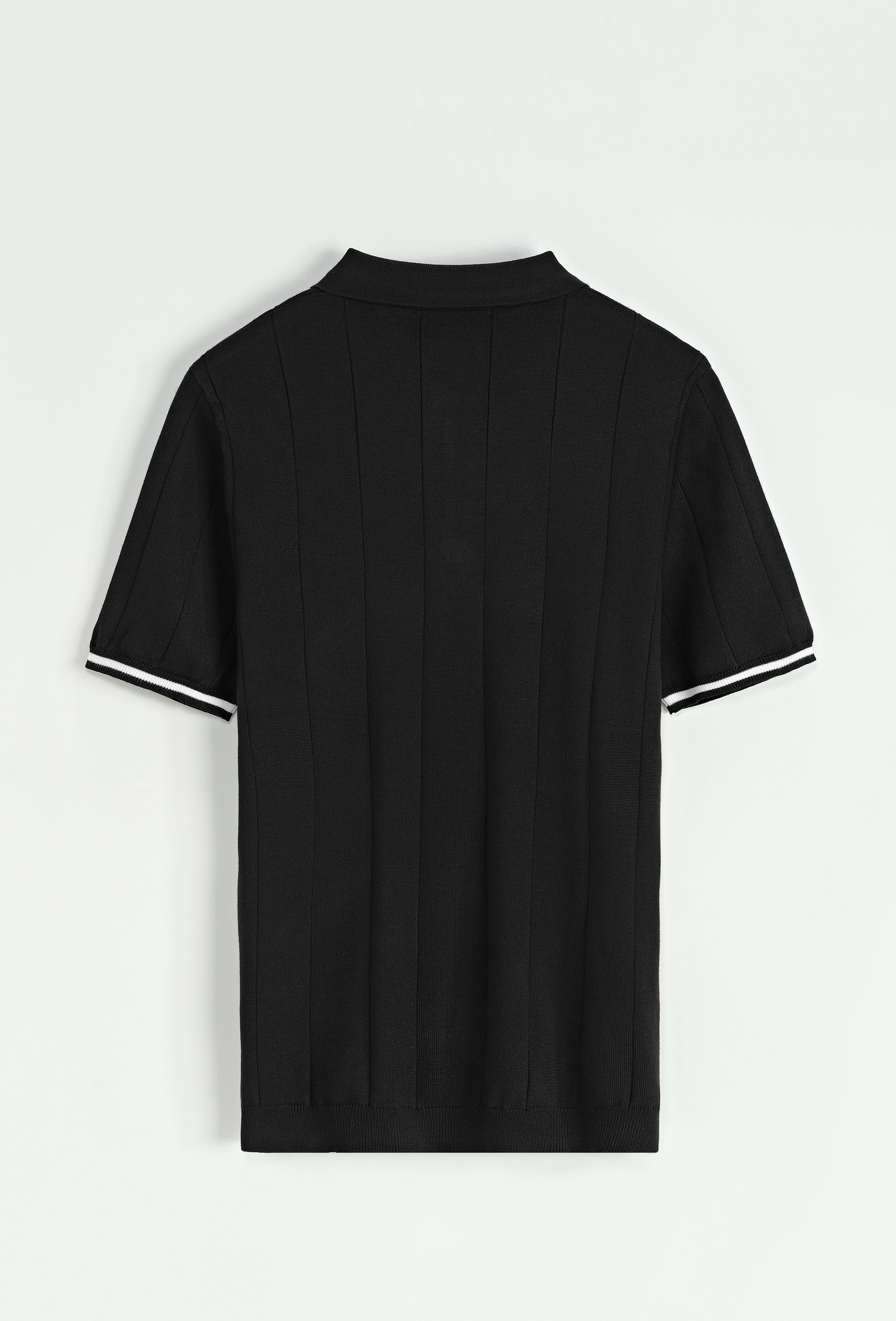 Pull à col chemise zippé