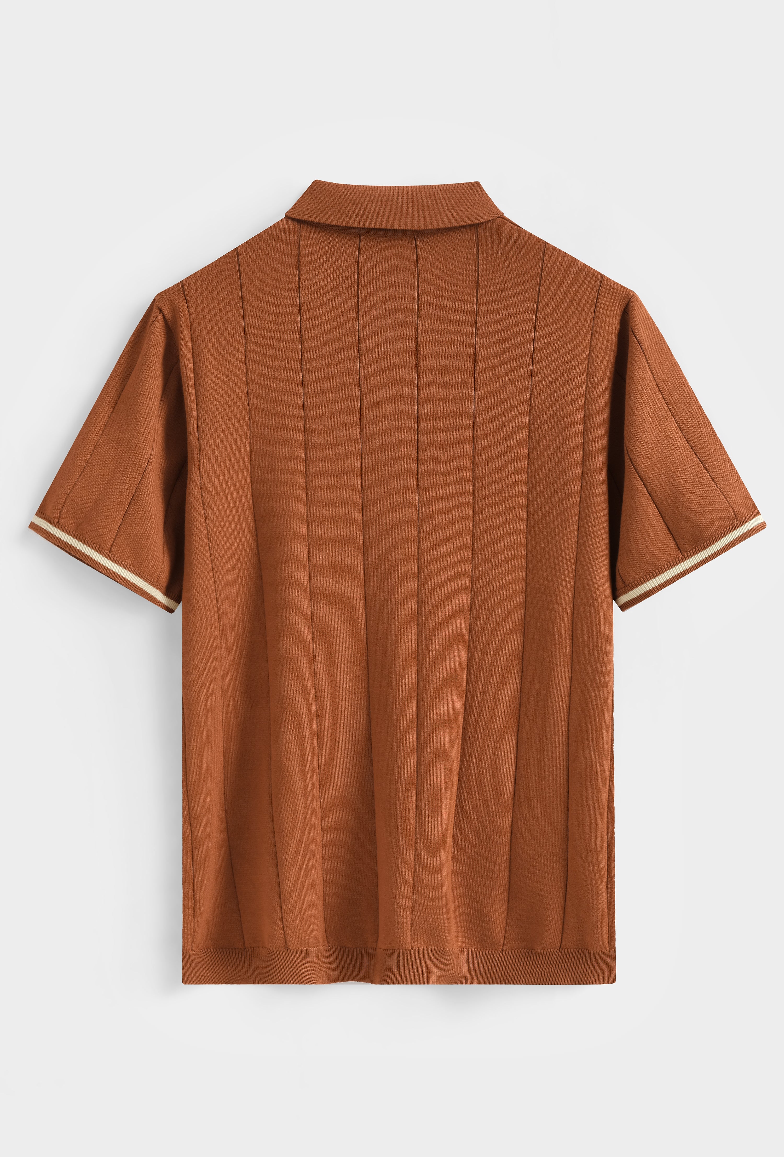 Polo zippé rayures verticales