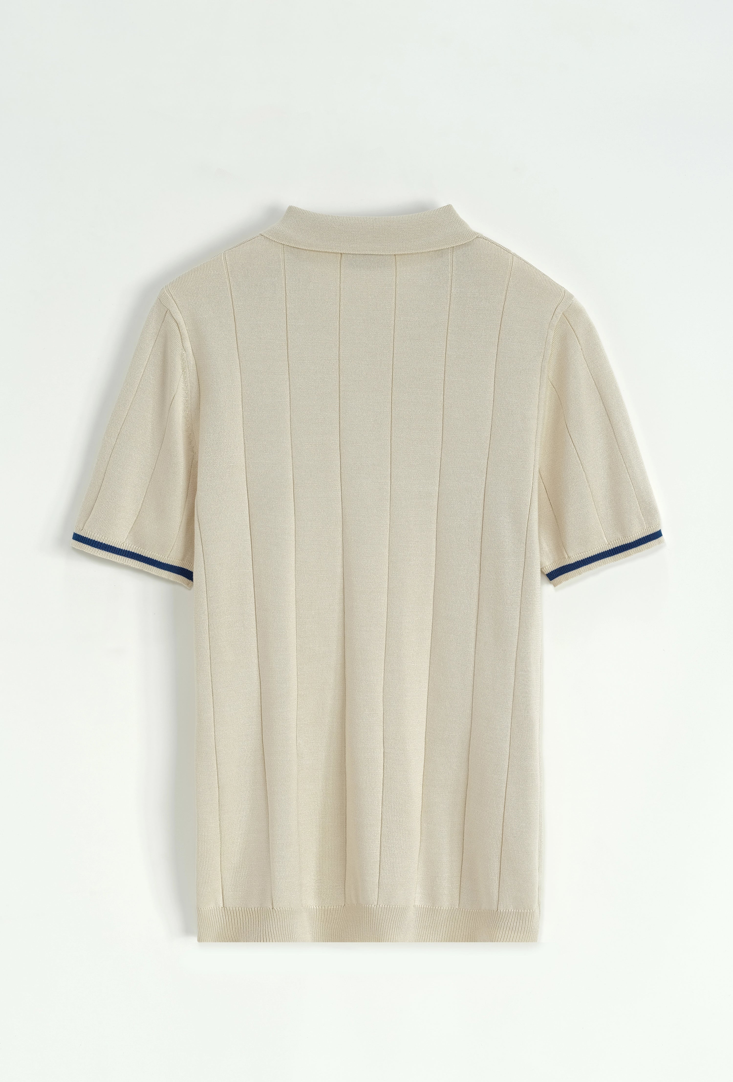 Pull à col chemise zippé