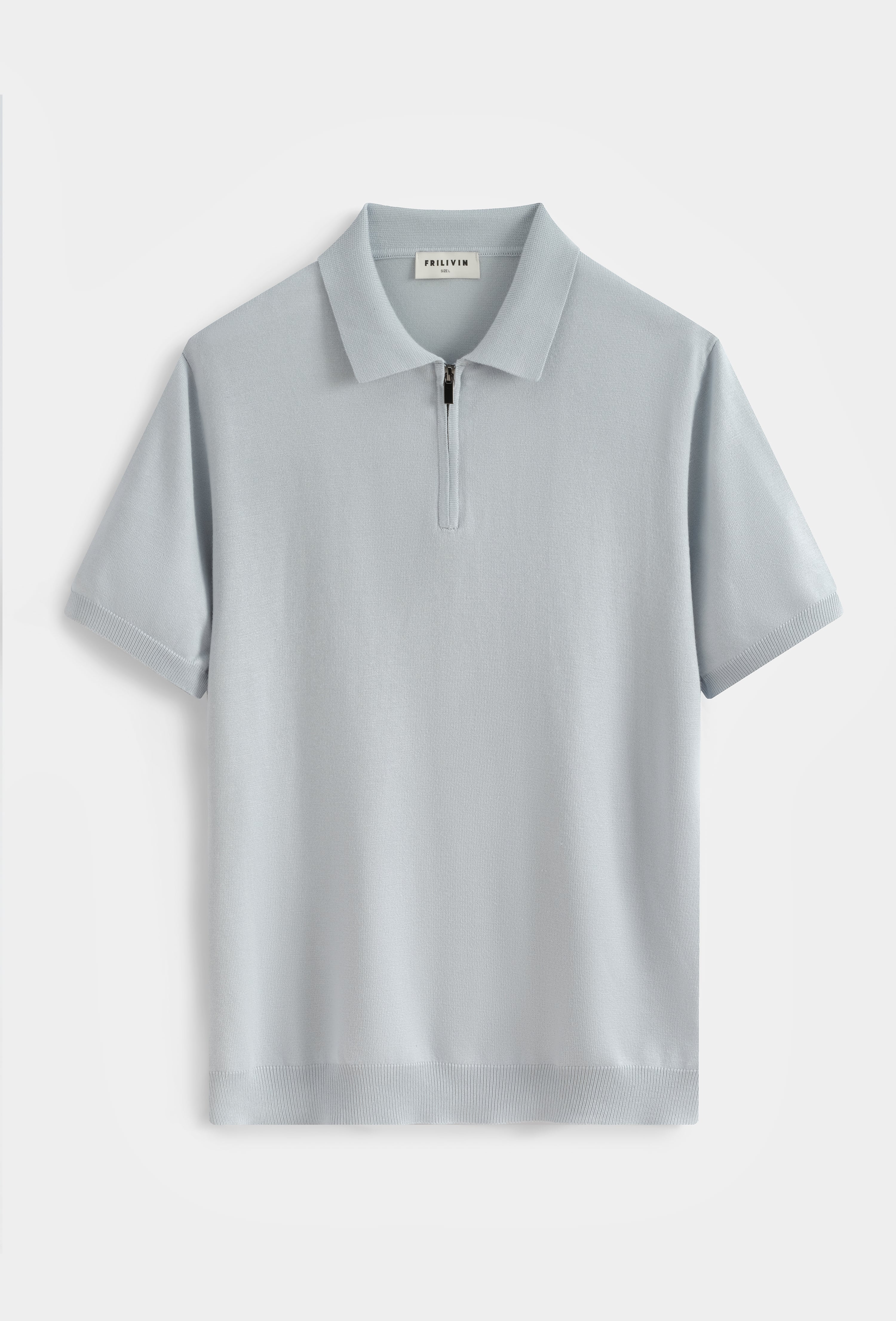 Polo zippé col classique