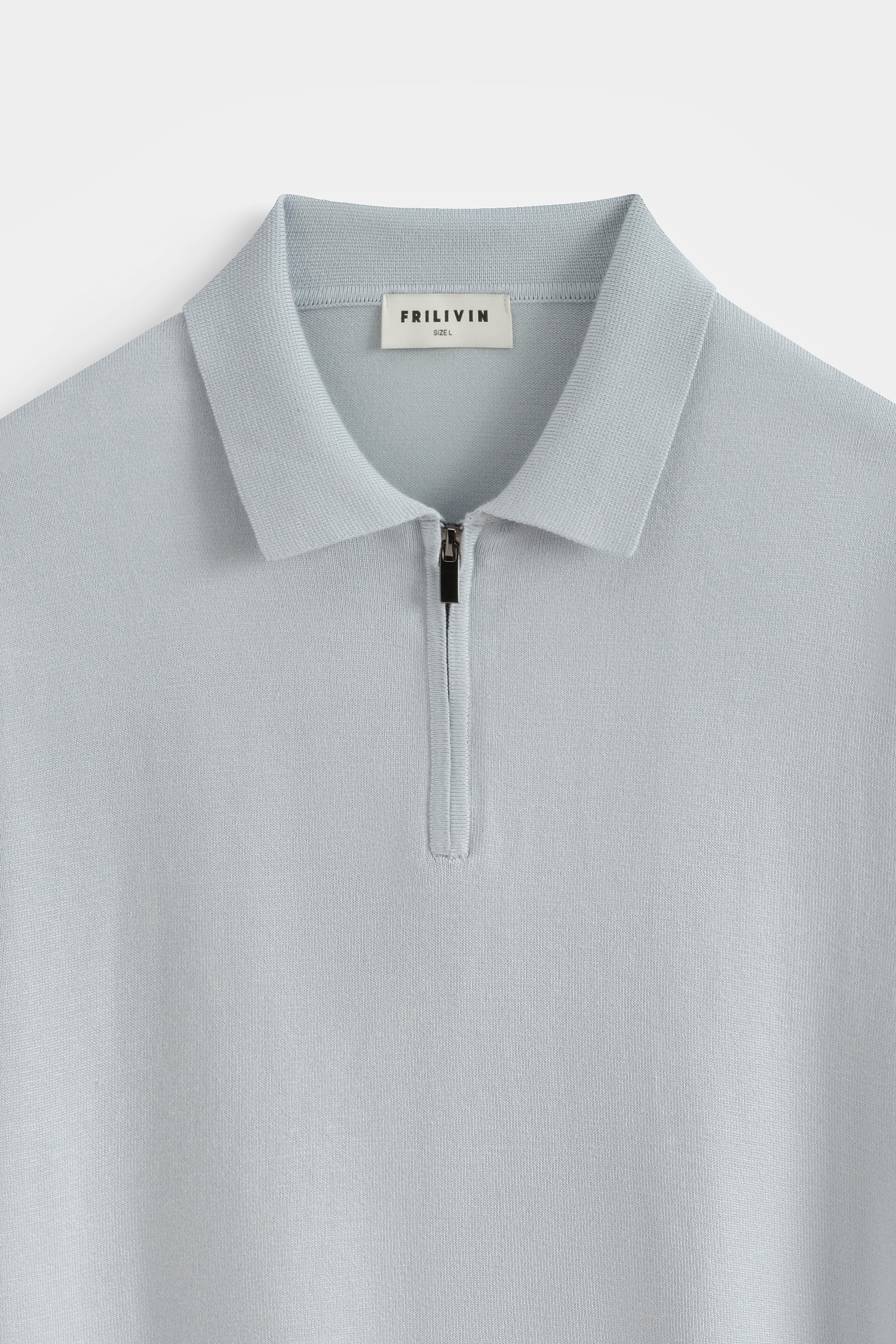 Polo zippé col classique