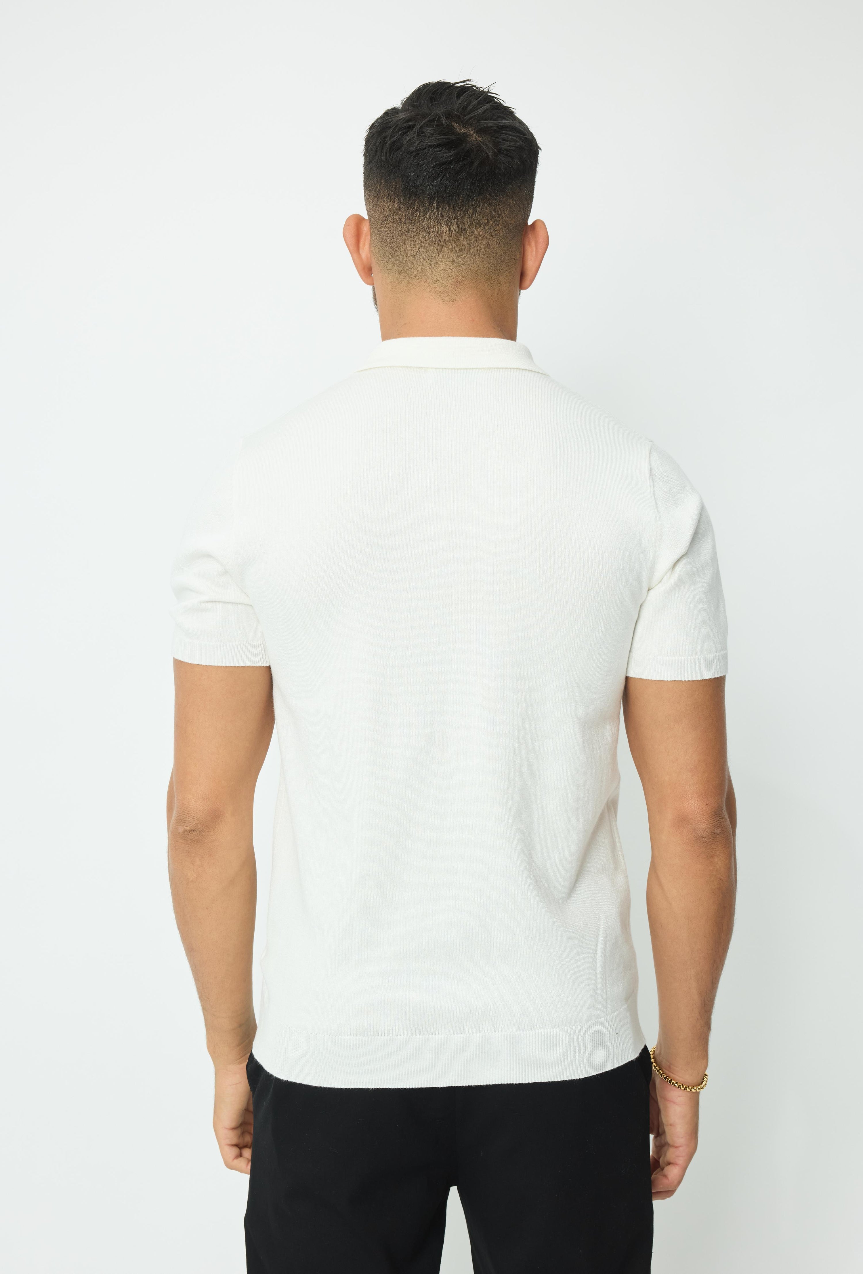 Pull à col chemise zipé