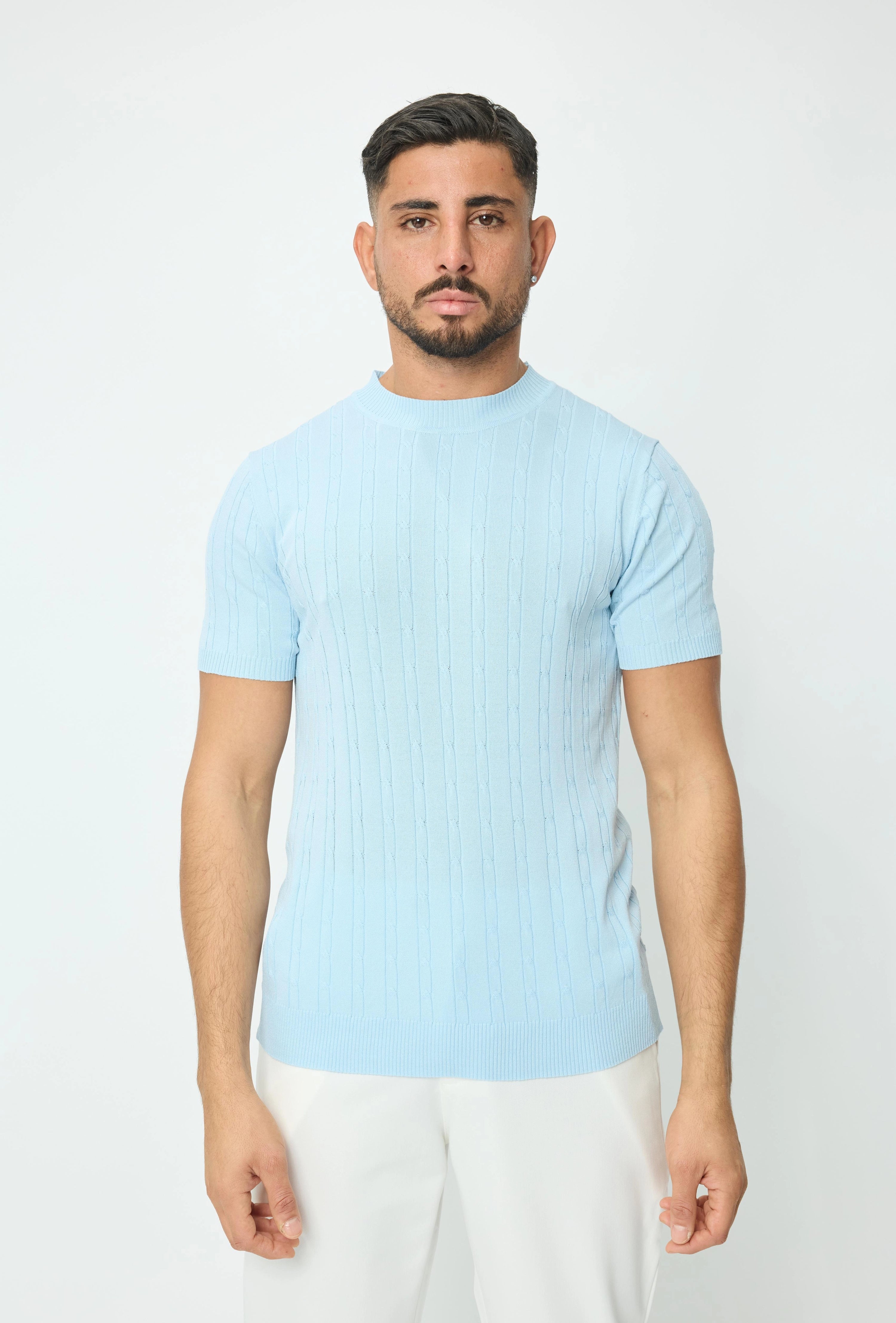 Pull en maille à manches courtes