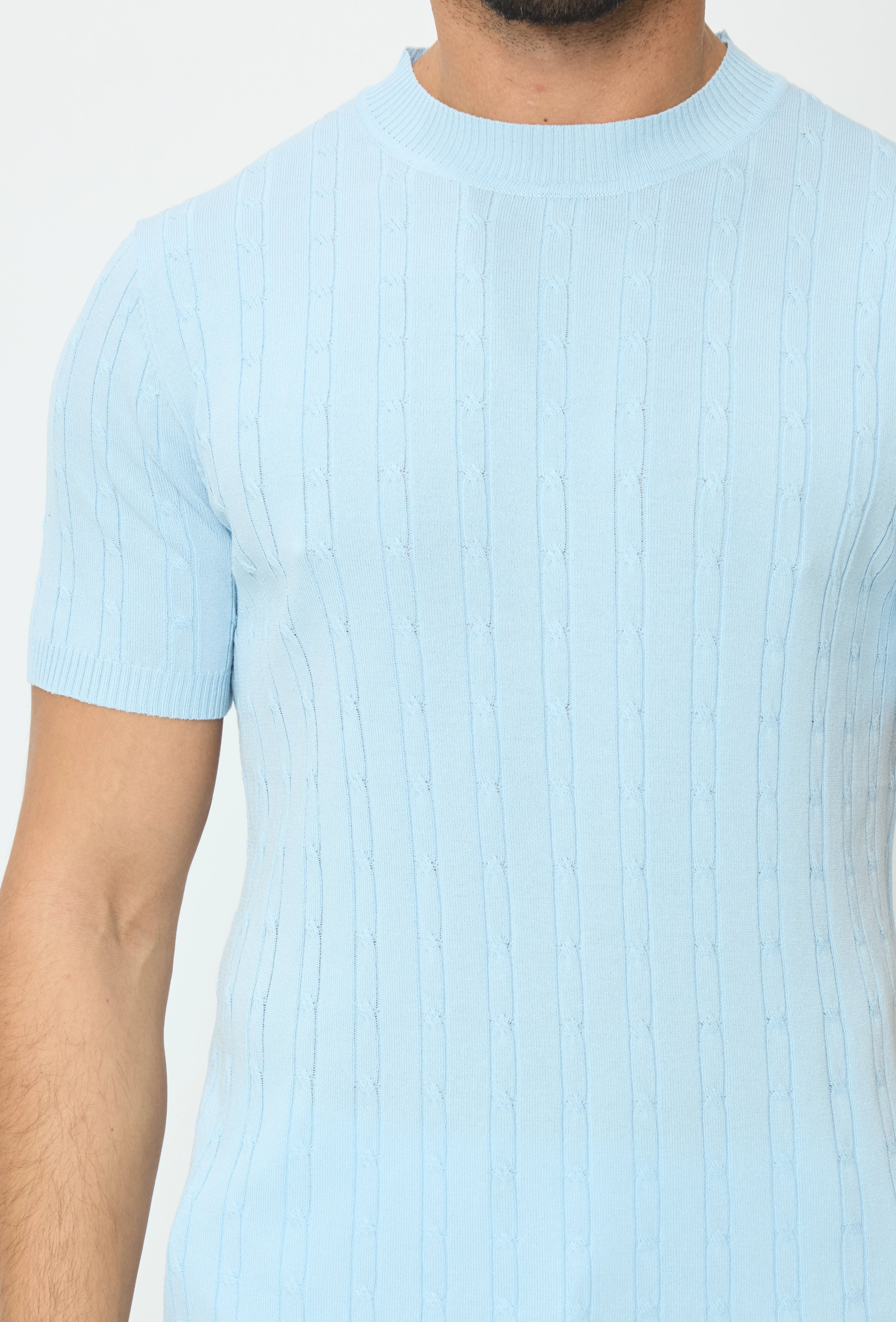 Pull en maille à manches courtes