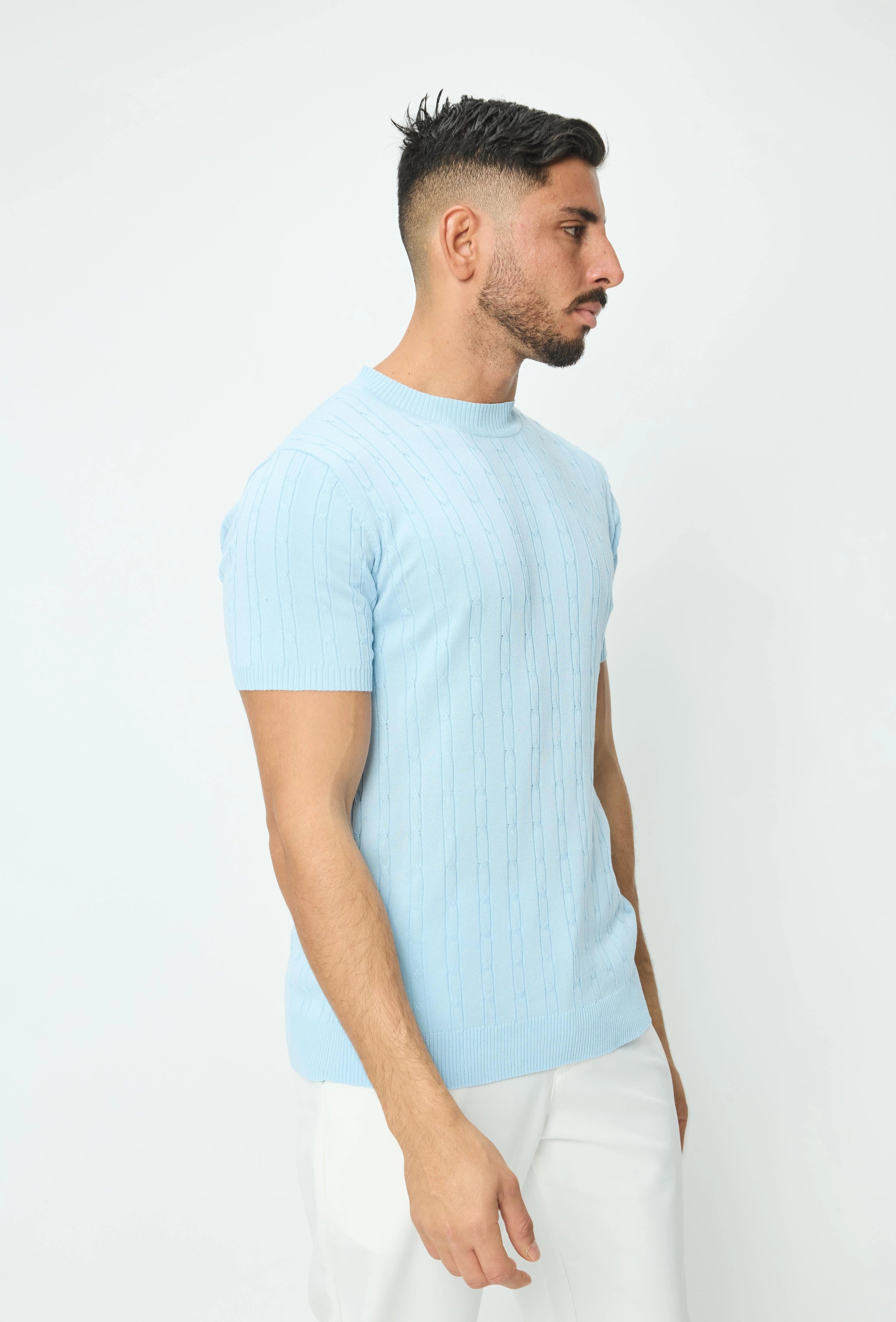 Pull en maille à manches courtes