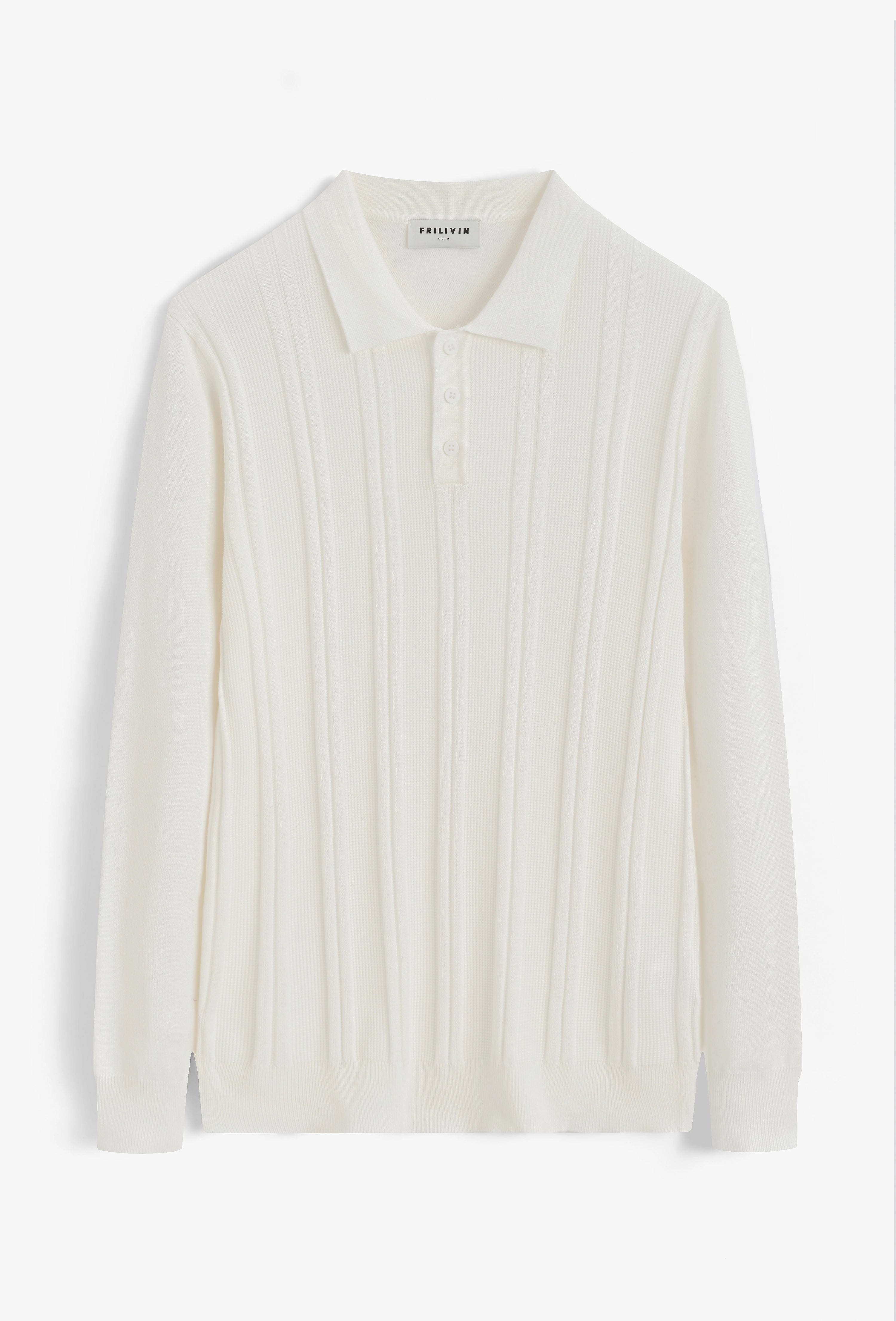 Polo à rayures texturées