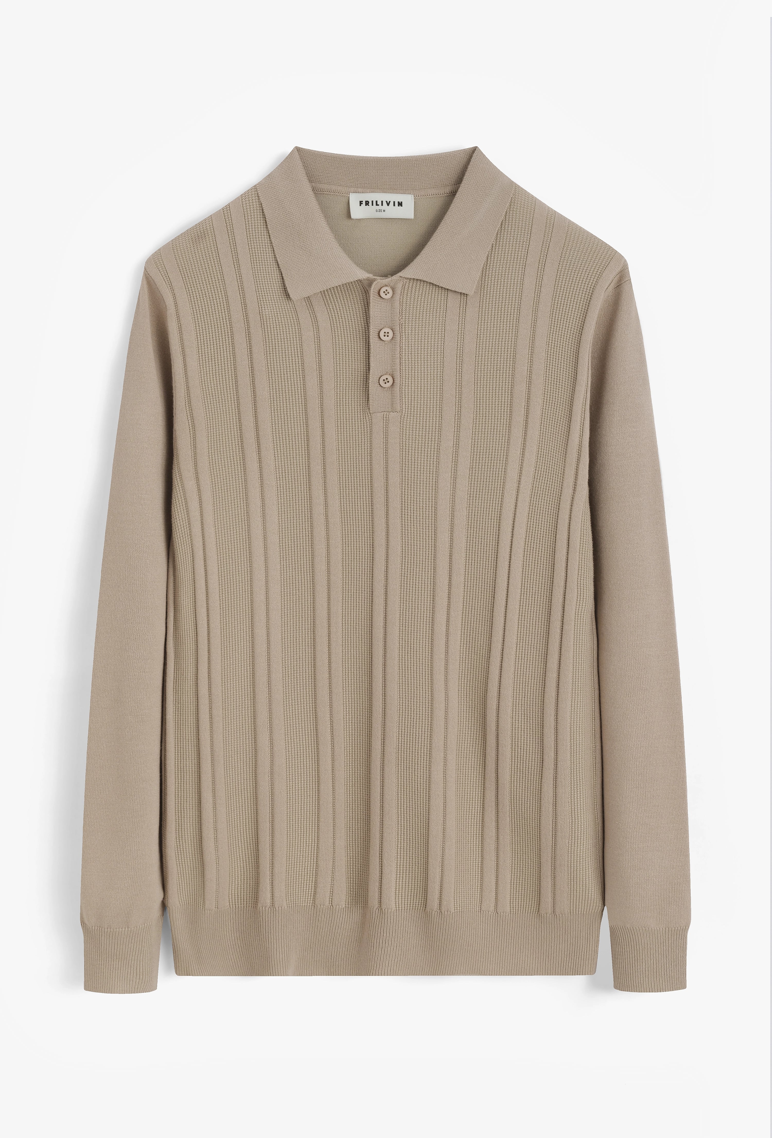 Polo à rayures texturées