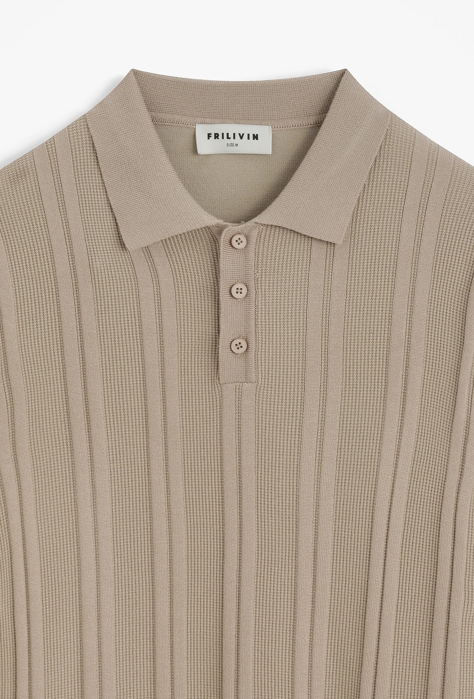 Polo à rayures texturées