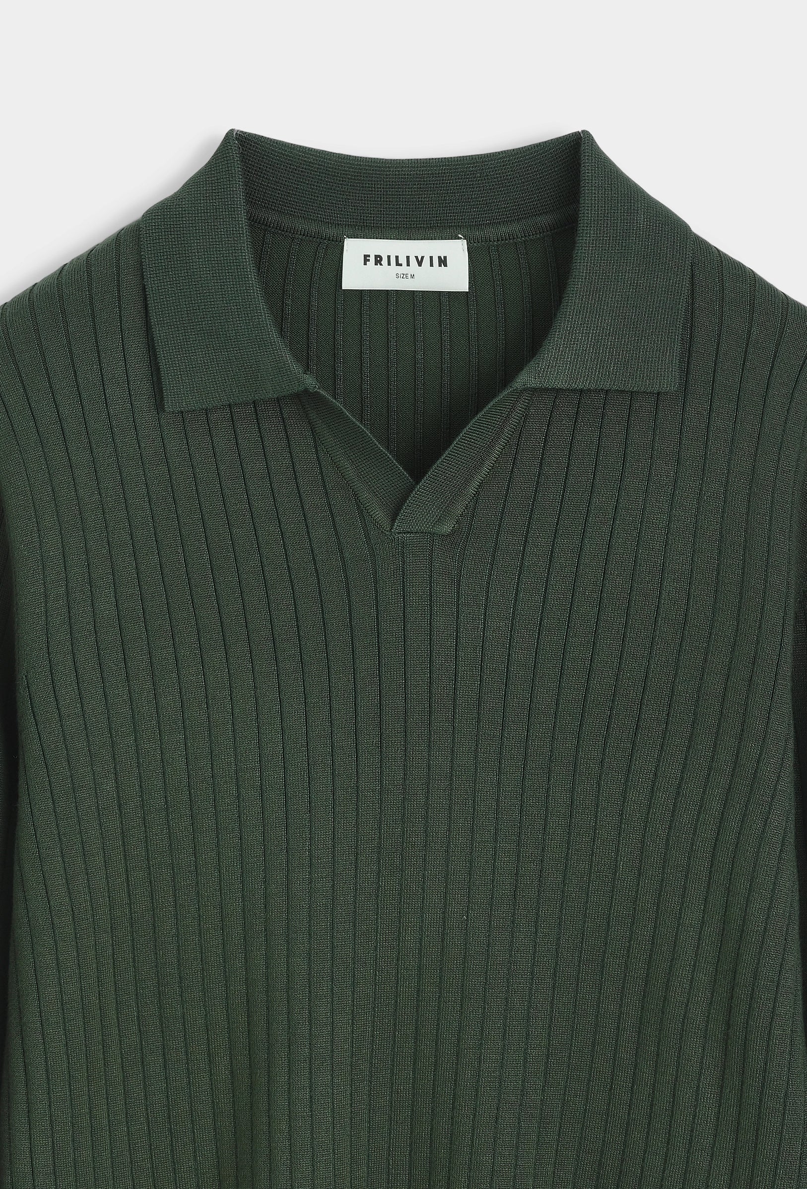 Polo à col en v avec rayures texturées