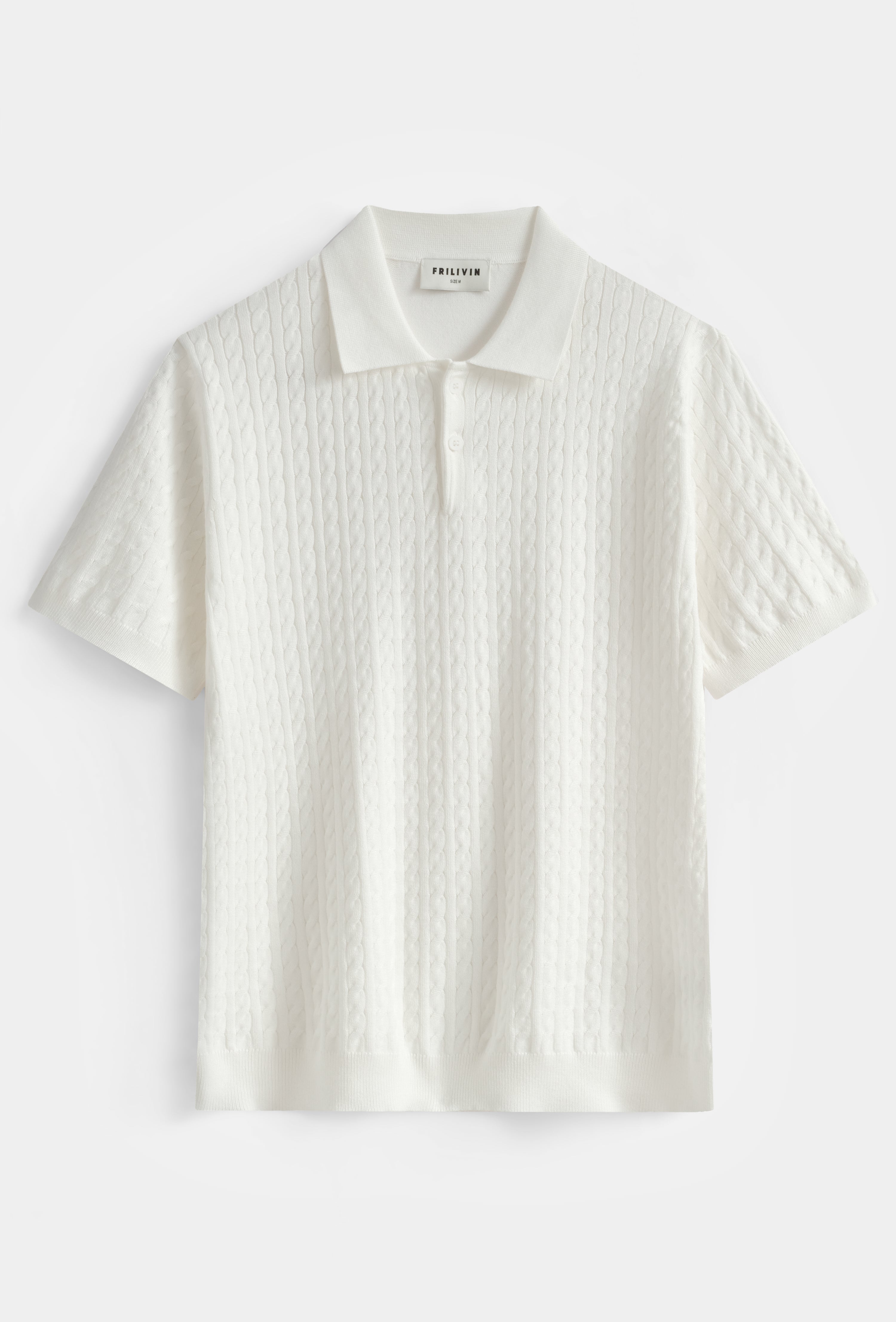 Polo tressé col classique