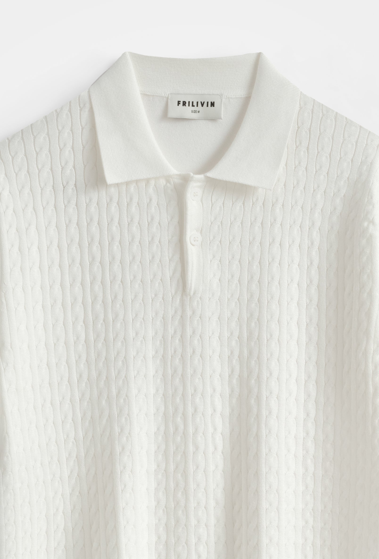 Polo tressé col classique