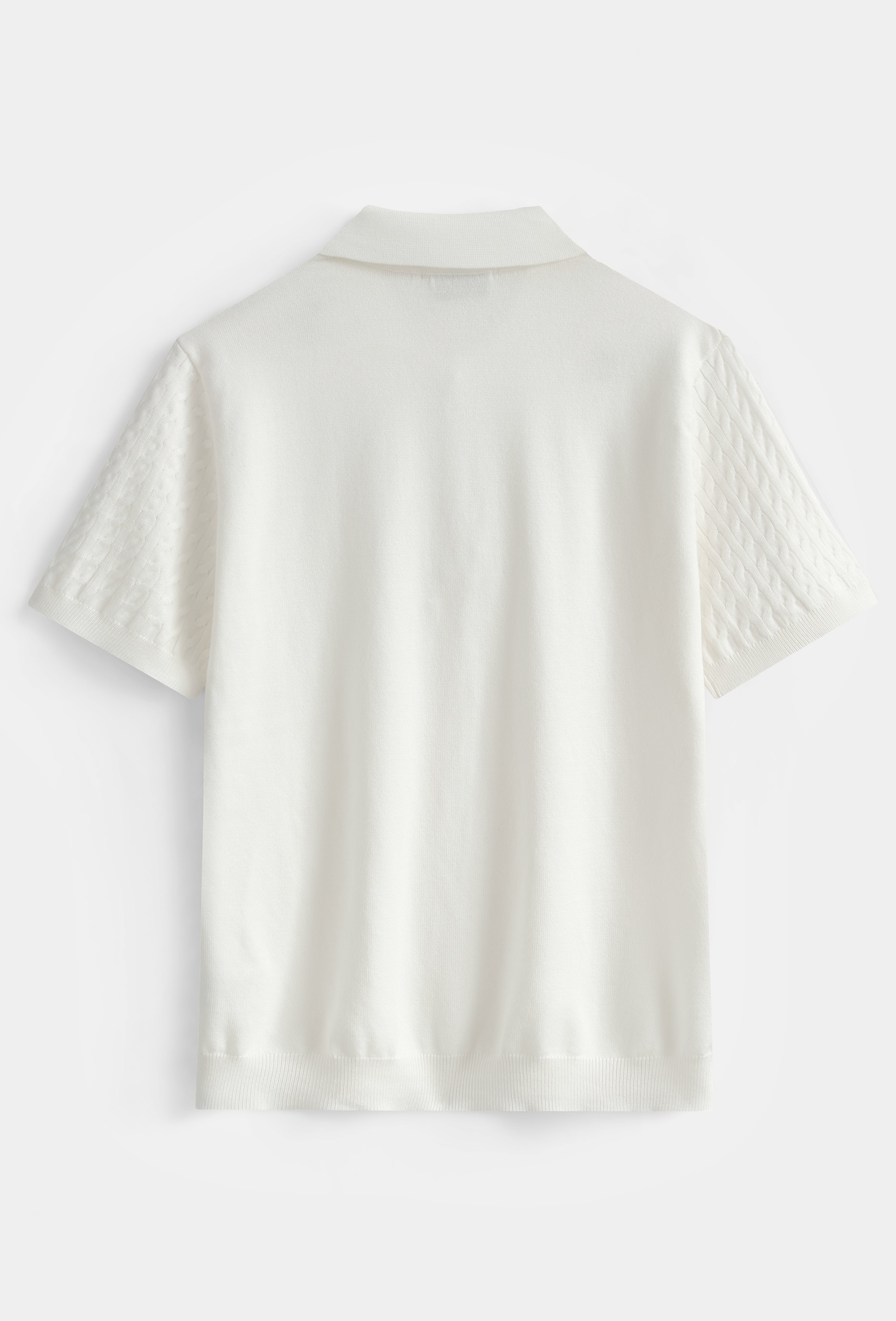 Polo tressé col classique