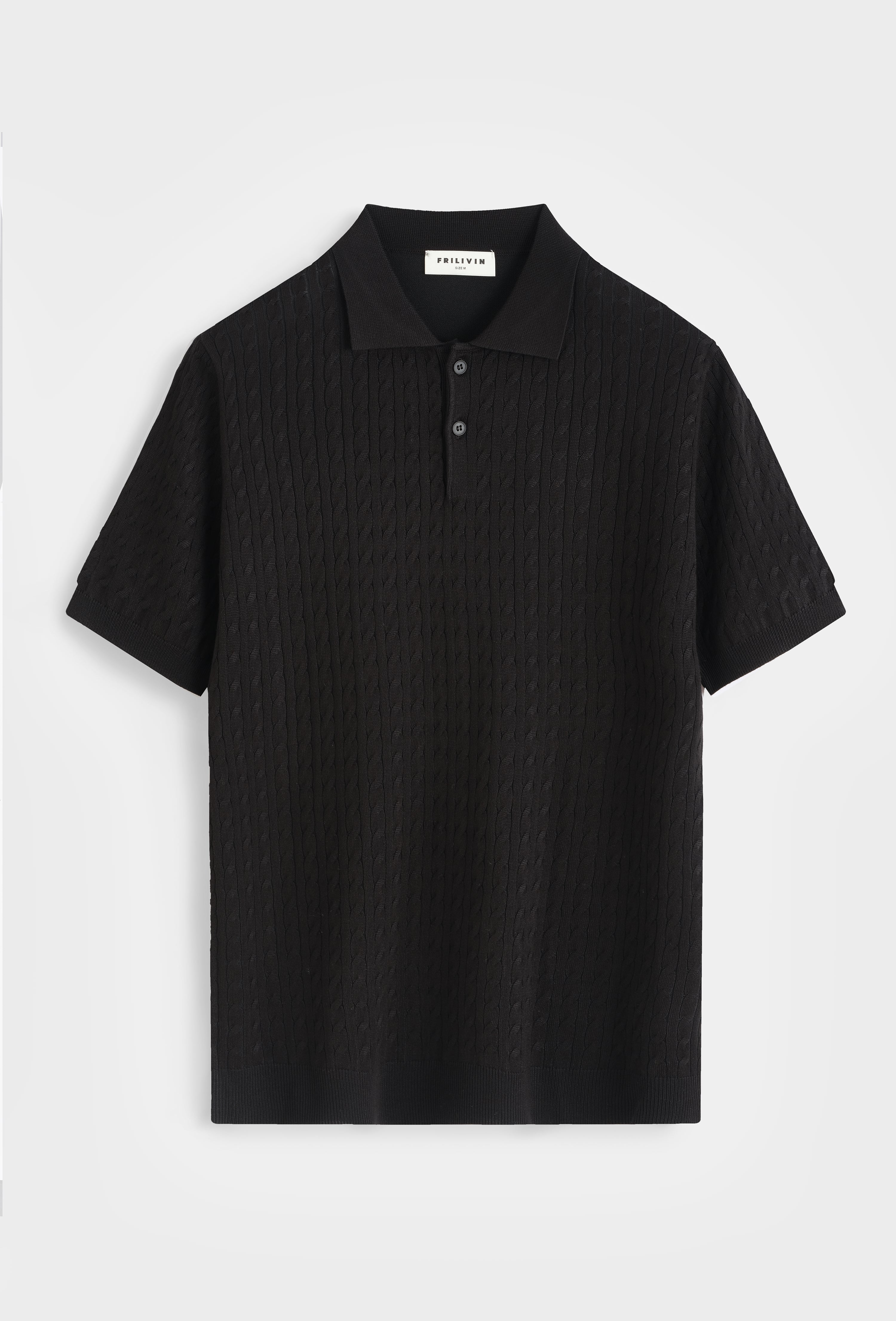 Polo tricot texturé