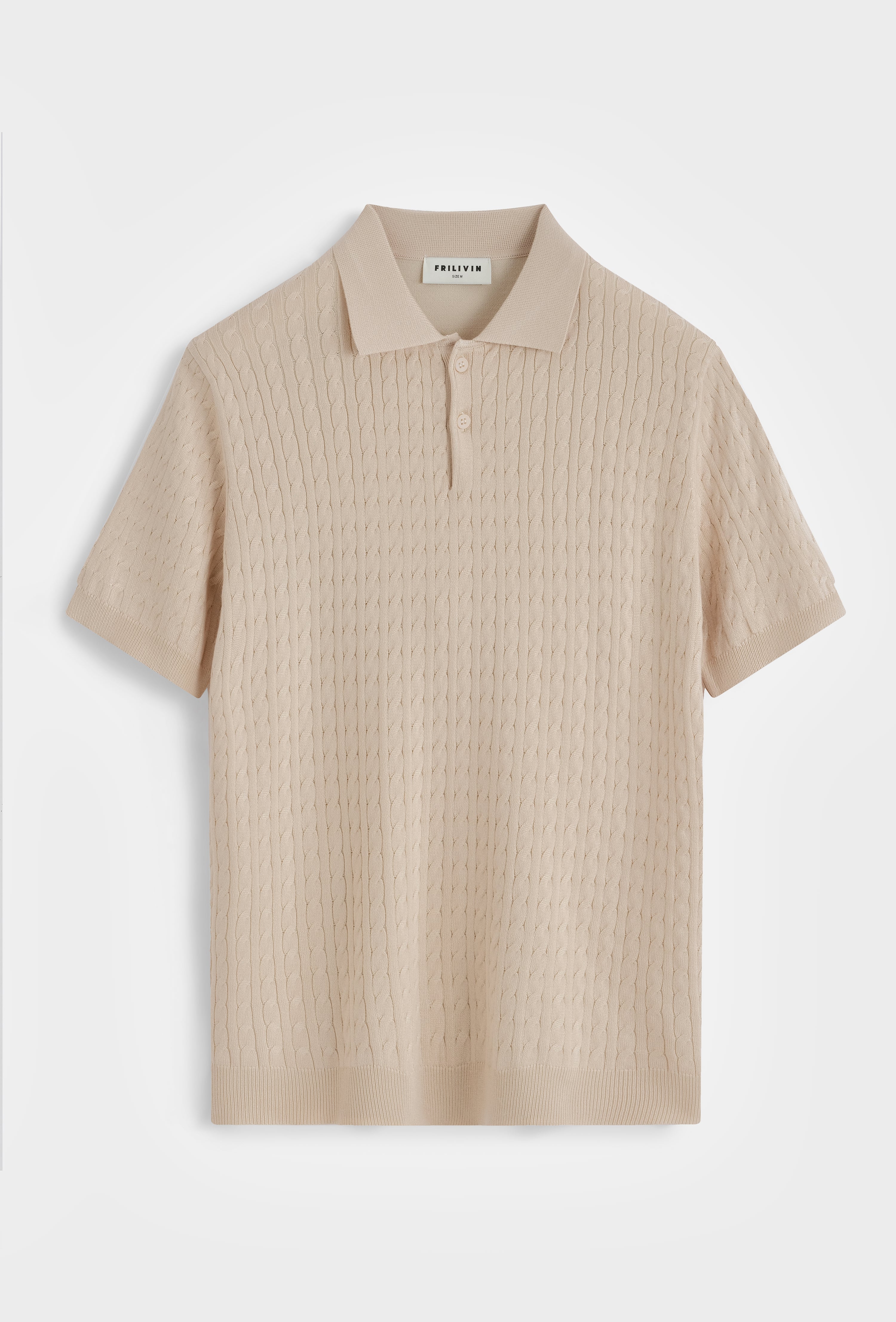 Polo tricot texturé