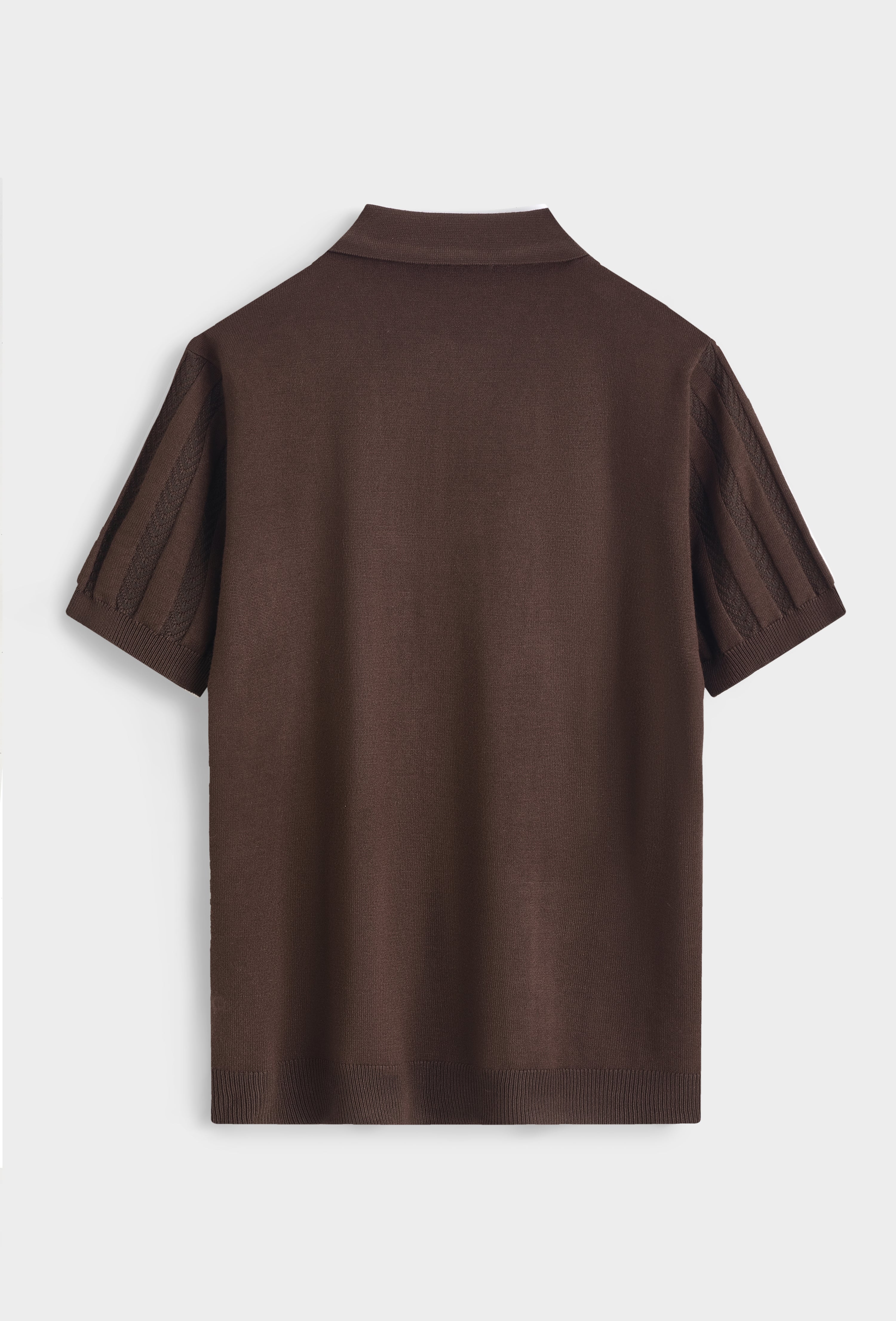Polo tricot torsadé casual