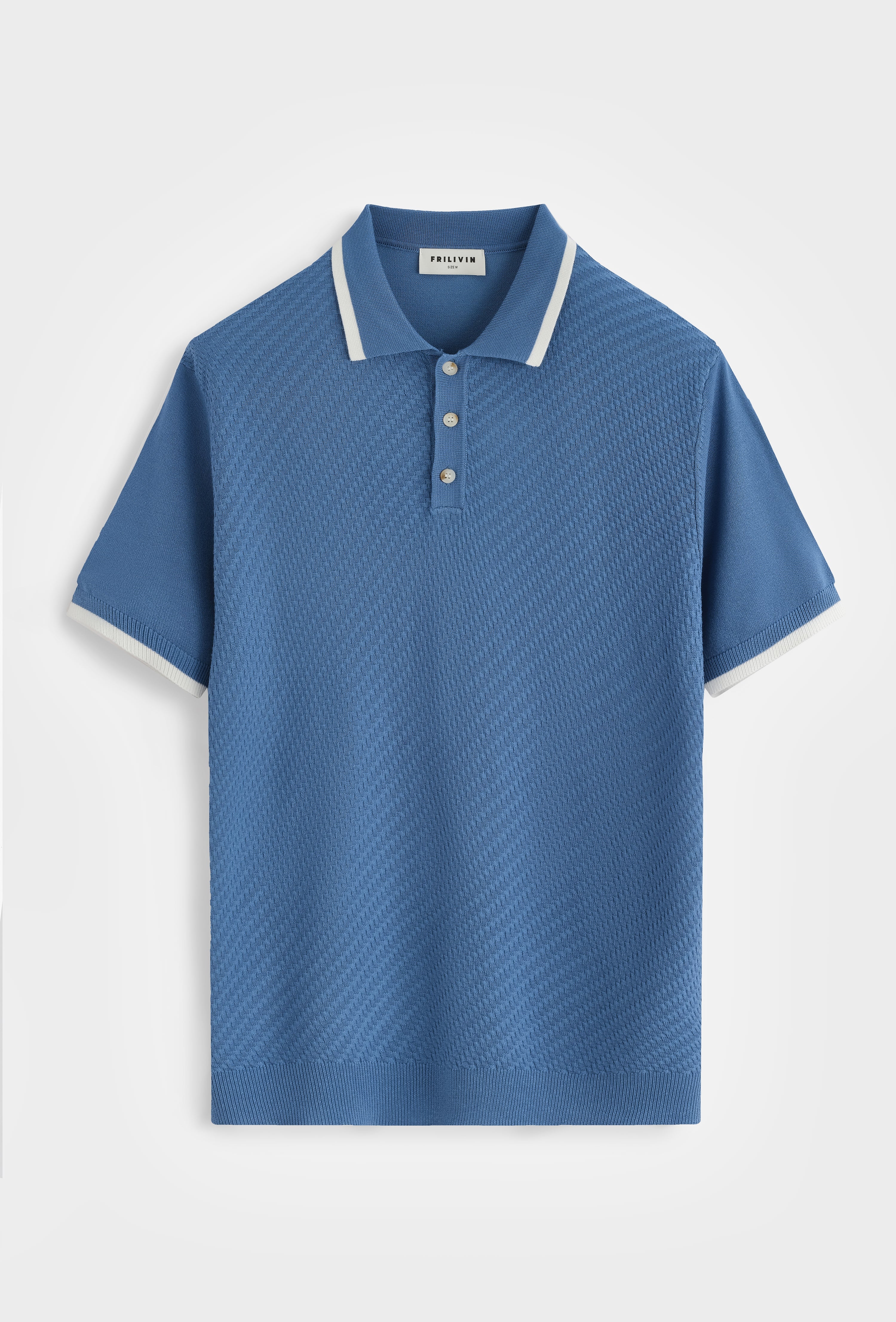 Polo maille texturée
