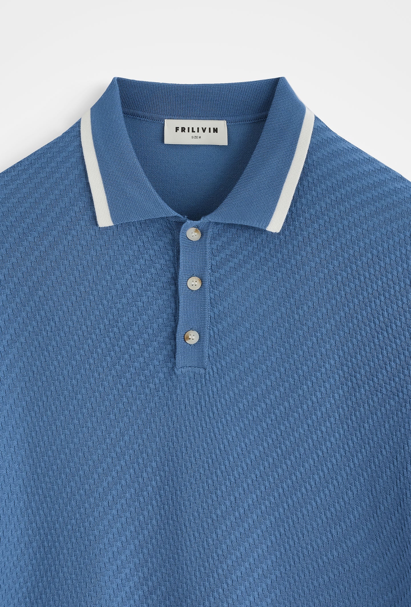 Polo maille texturée