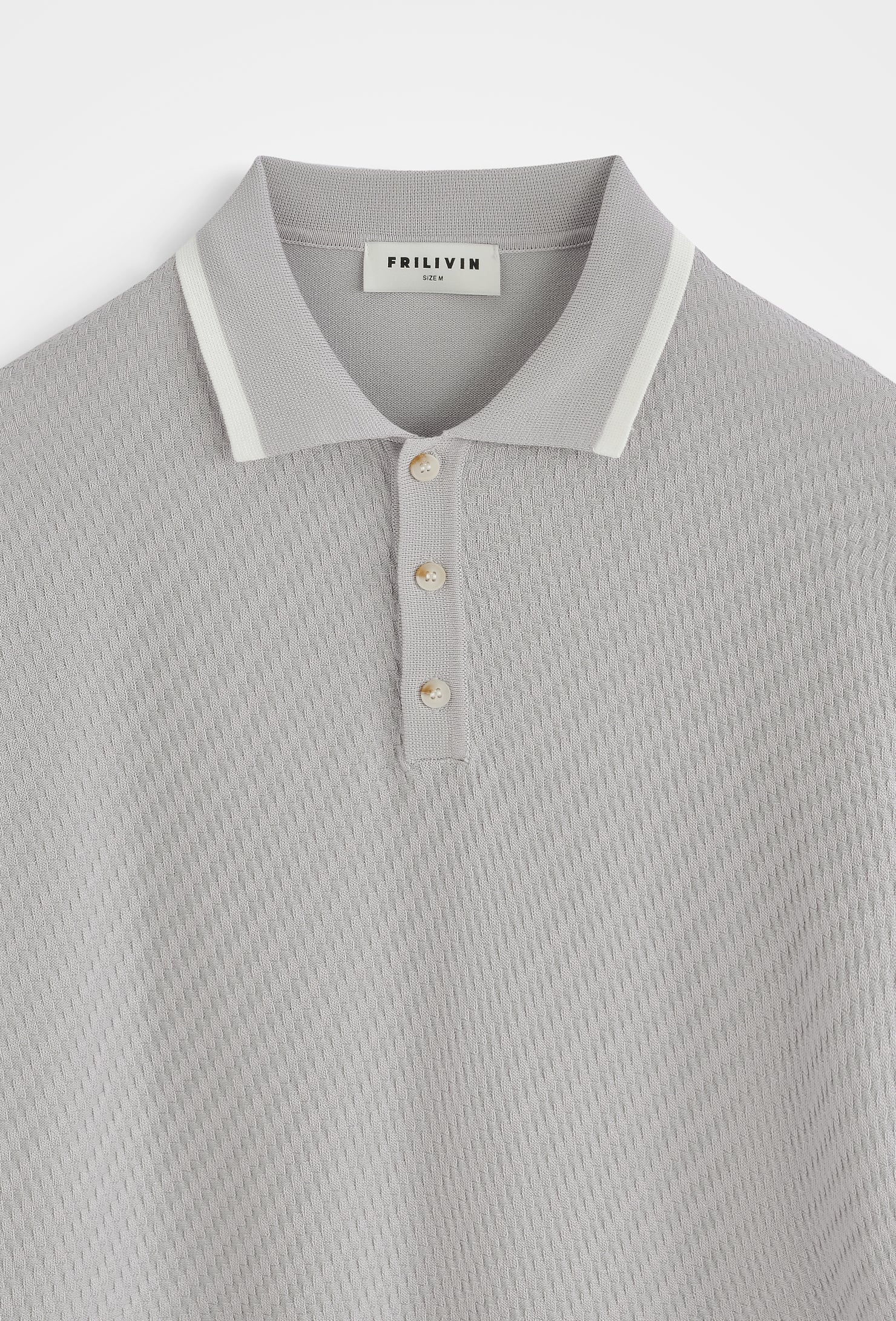 Polo maille texturée