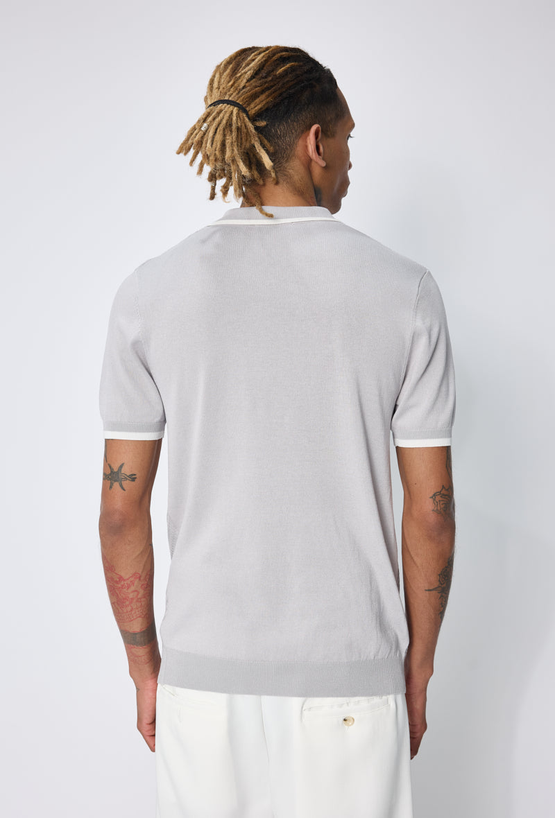 Polo tricoté texturé premium