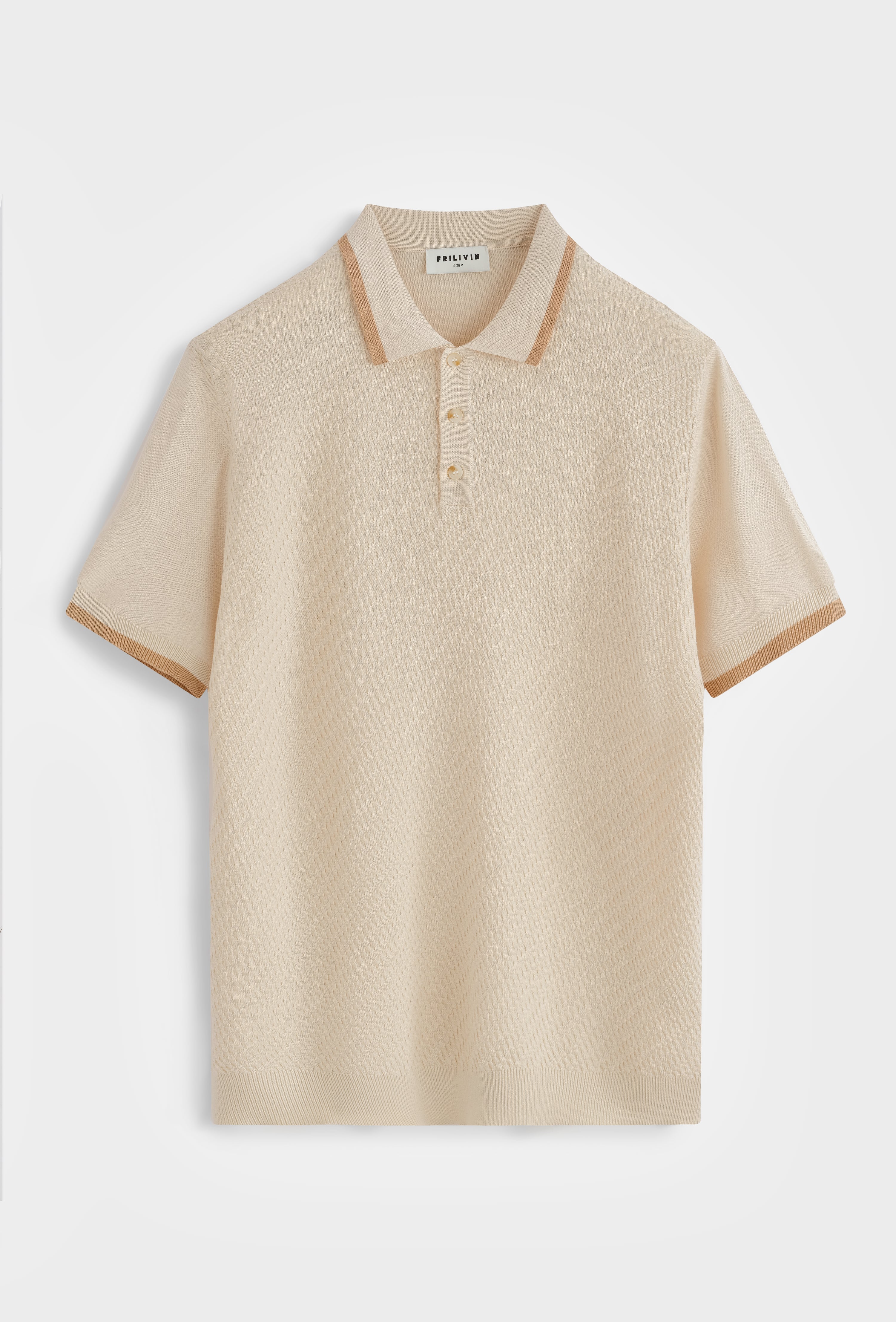 Polo maille texturée