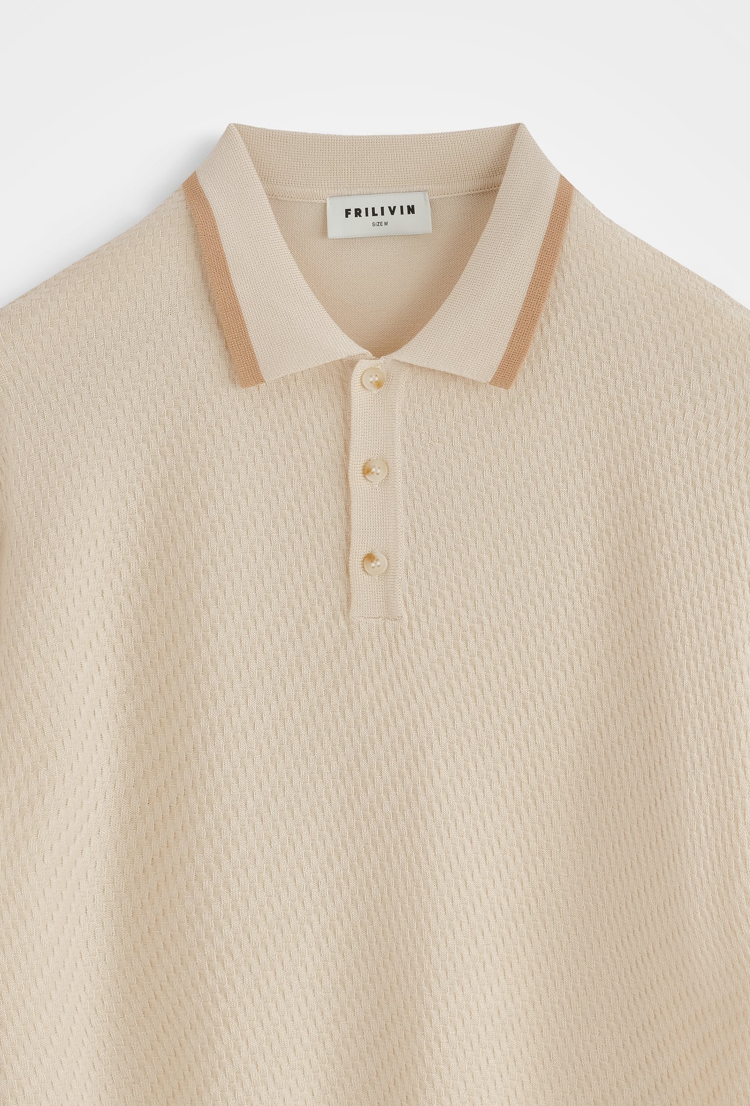 Polo maille texturée
