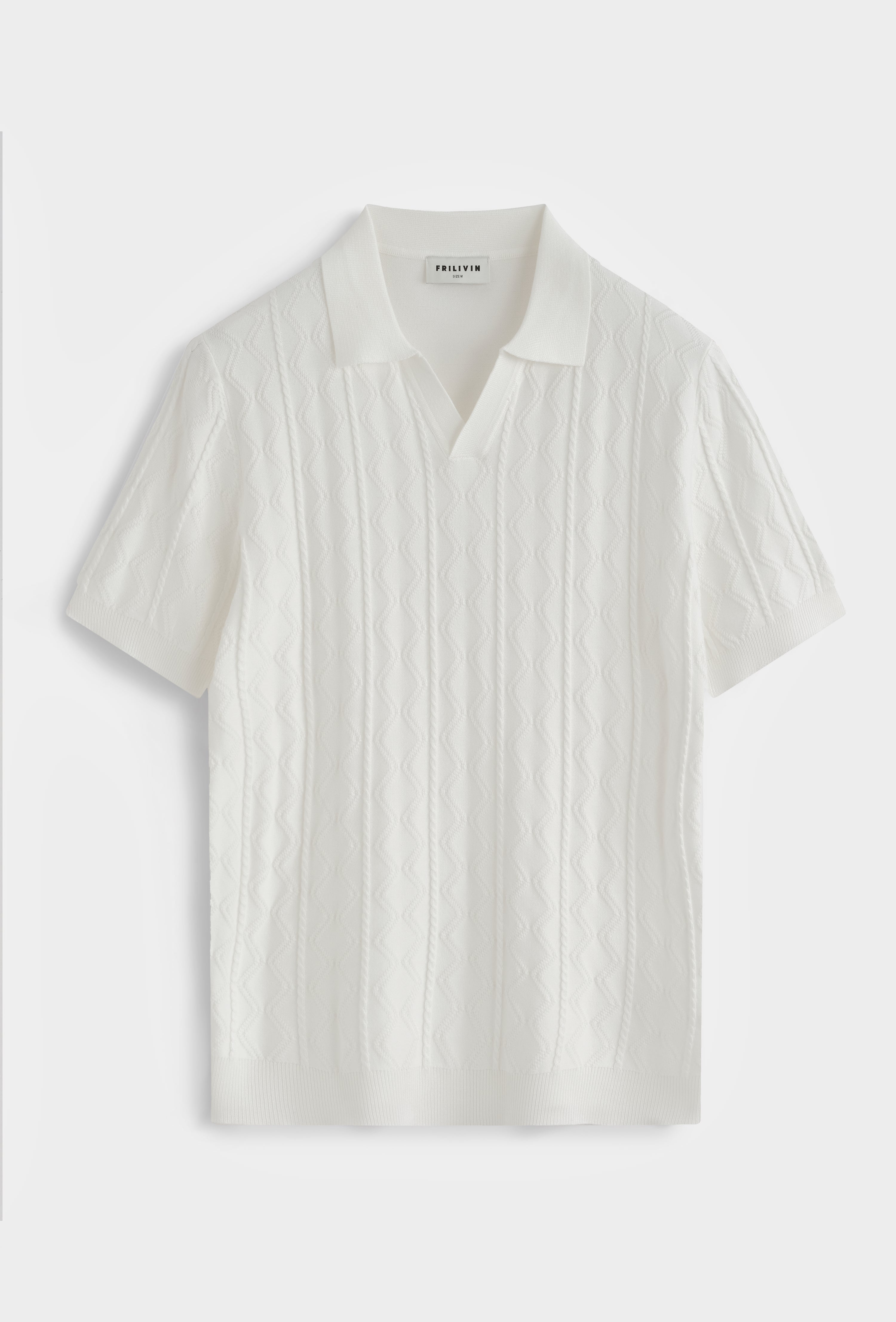 Polo tricot col ouvert
