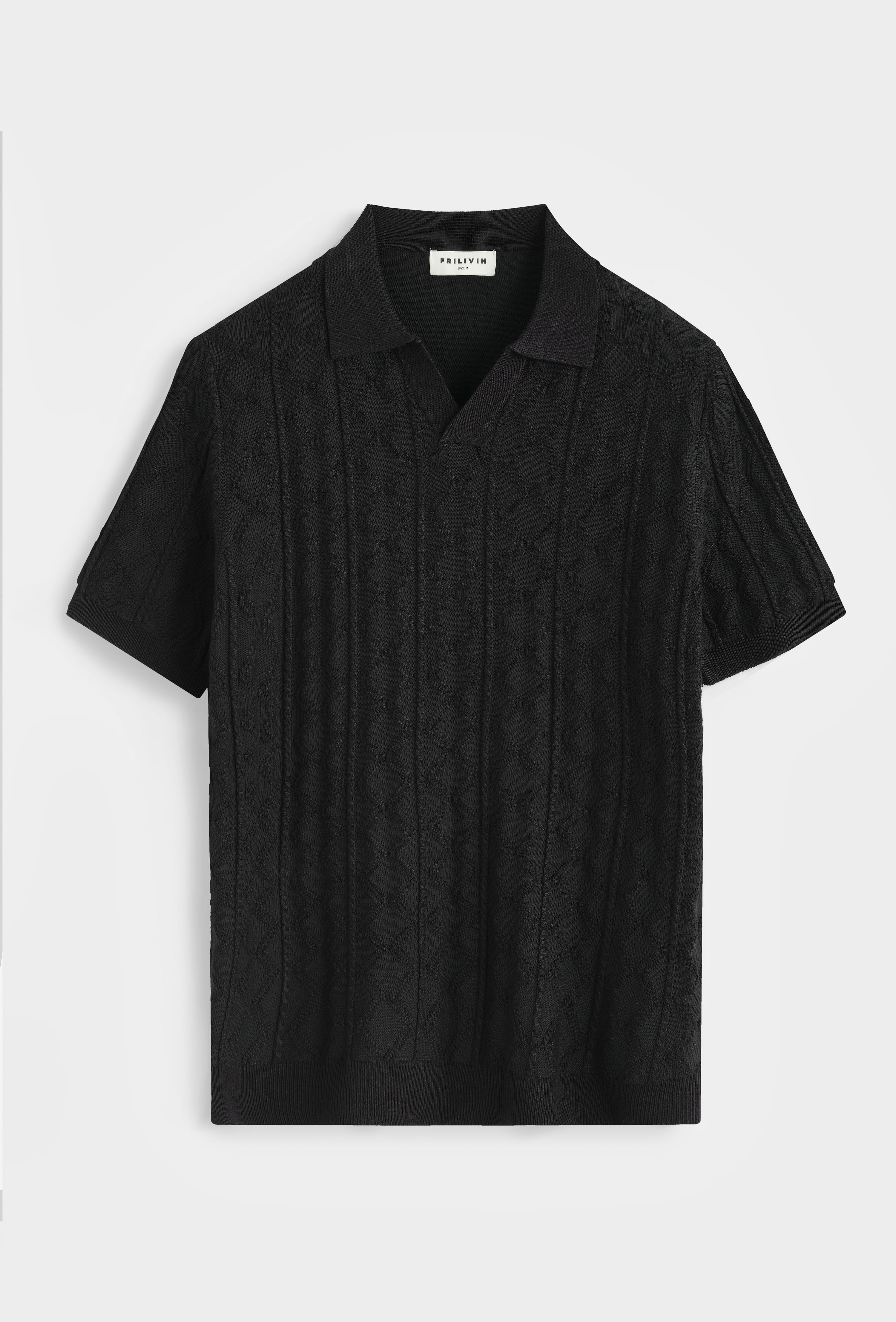Polo tricot col ouvert