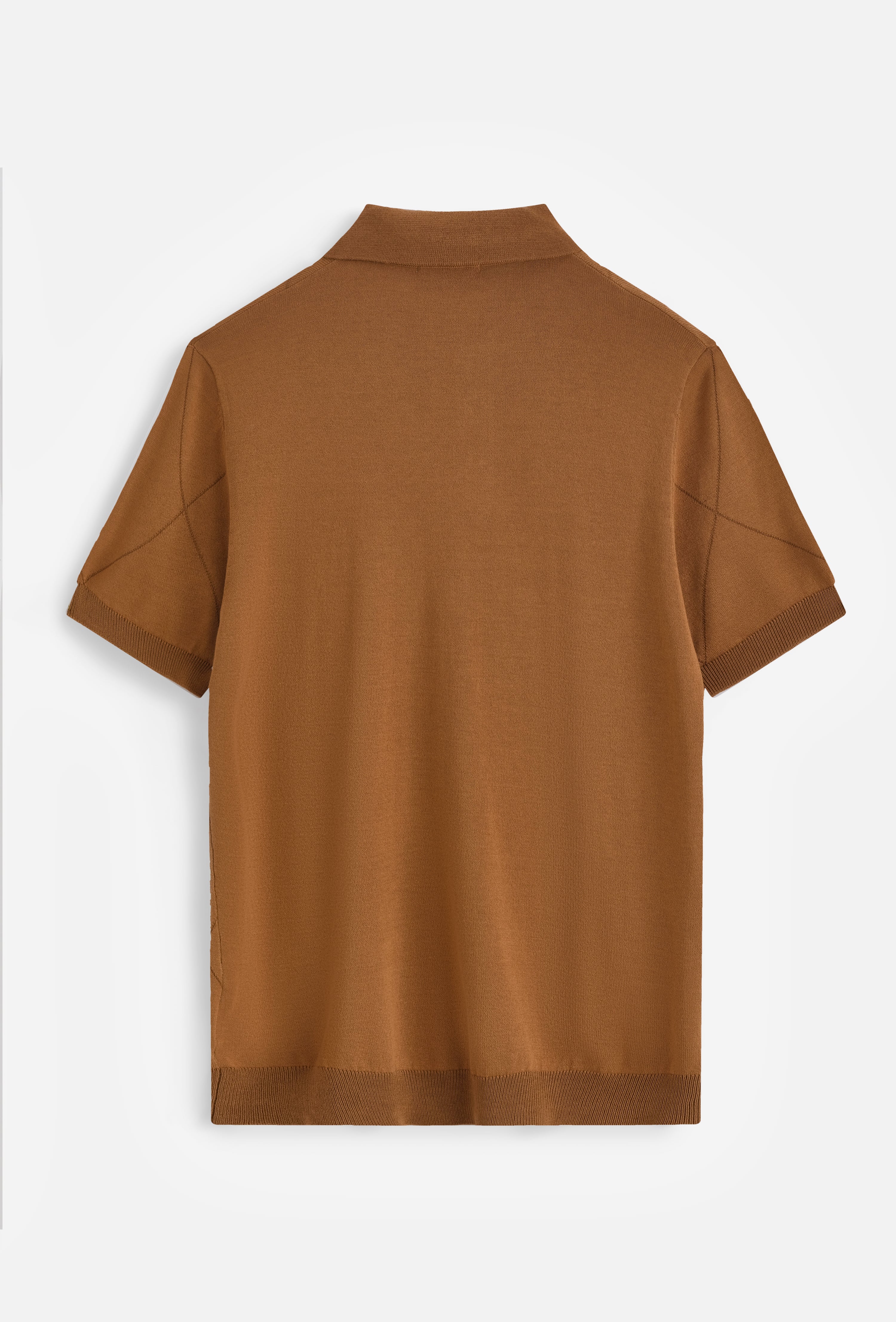 Polo tricoté motif losange