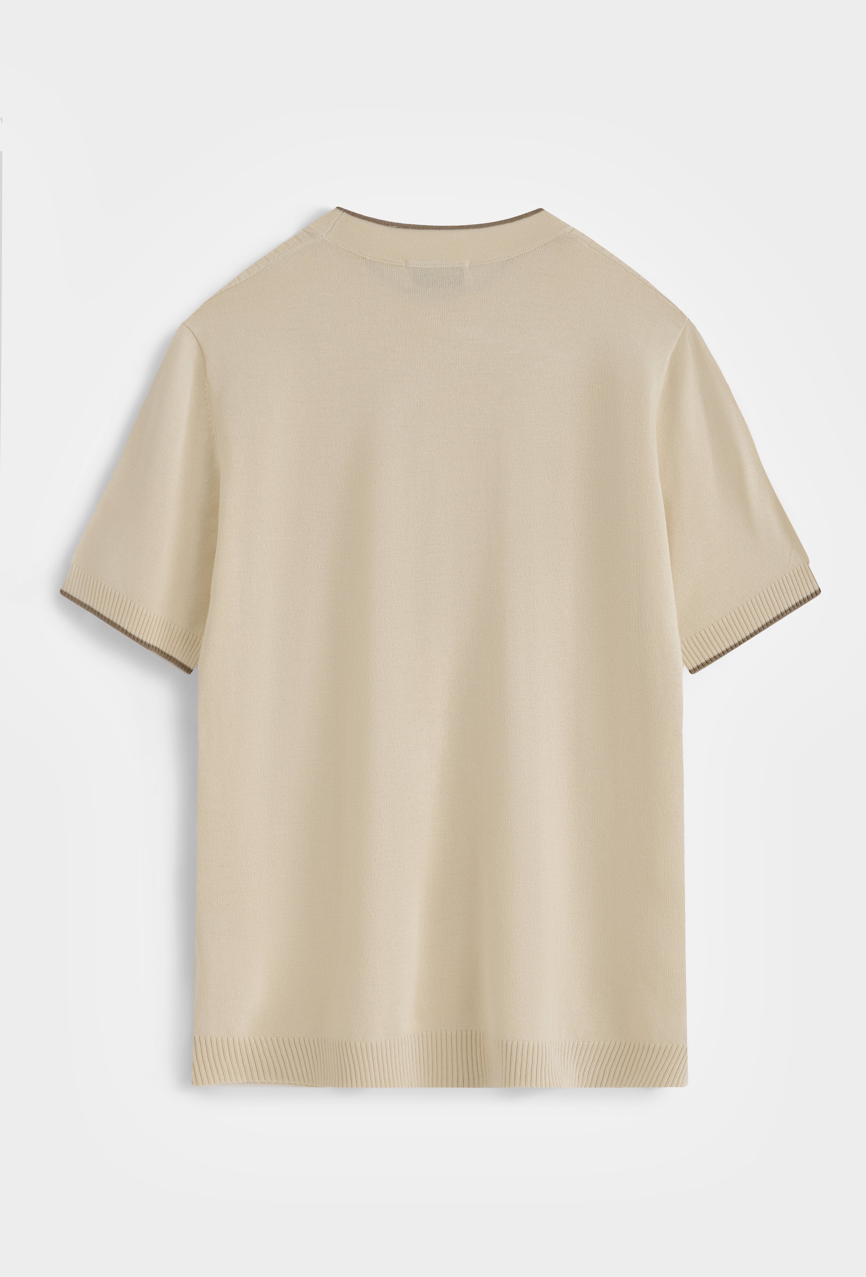 T-shirt côtelé col rond