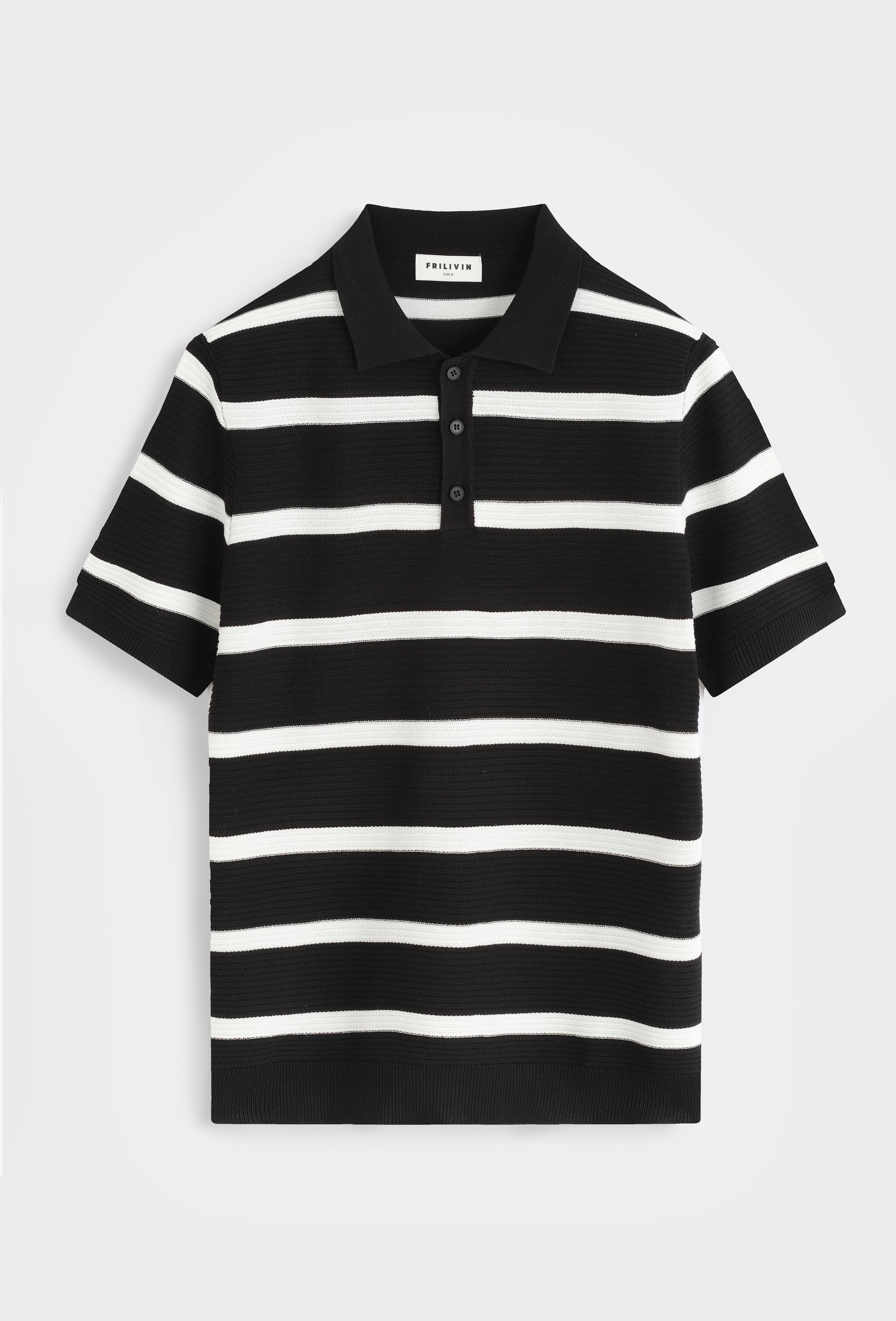 Polo rayé tricoté casual