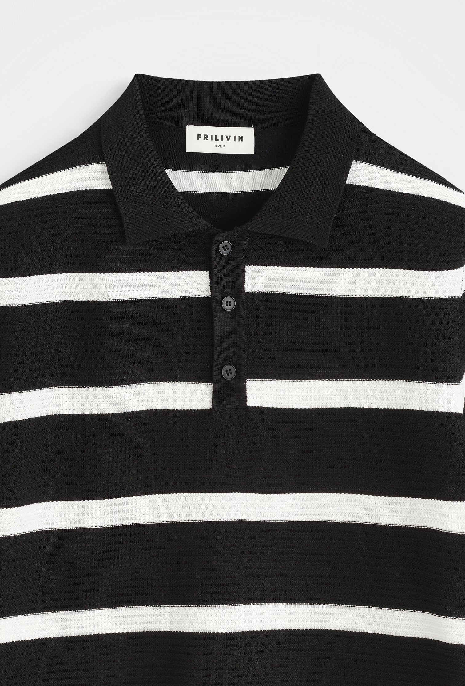 Polo rayé tricoté casual