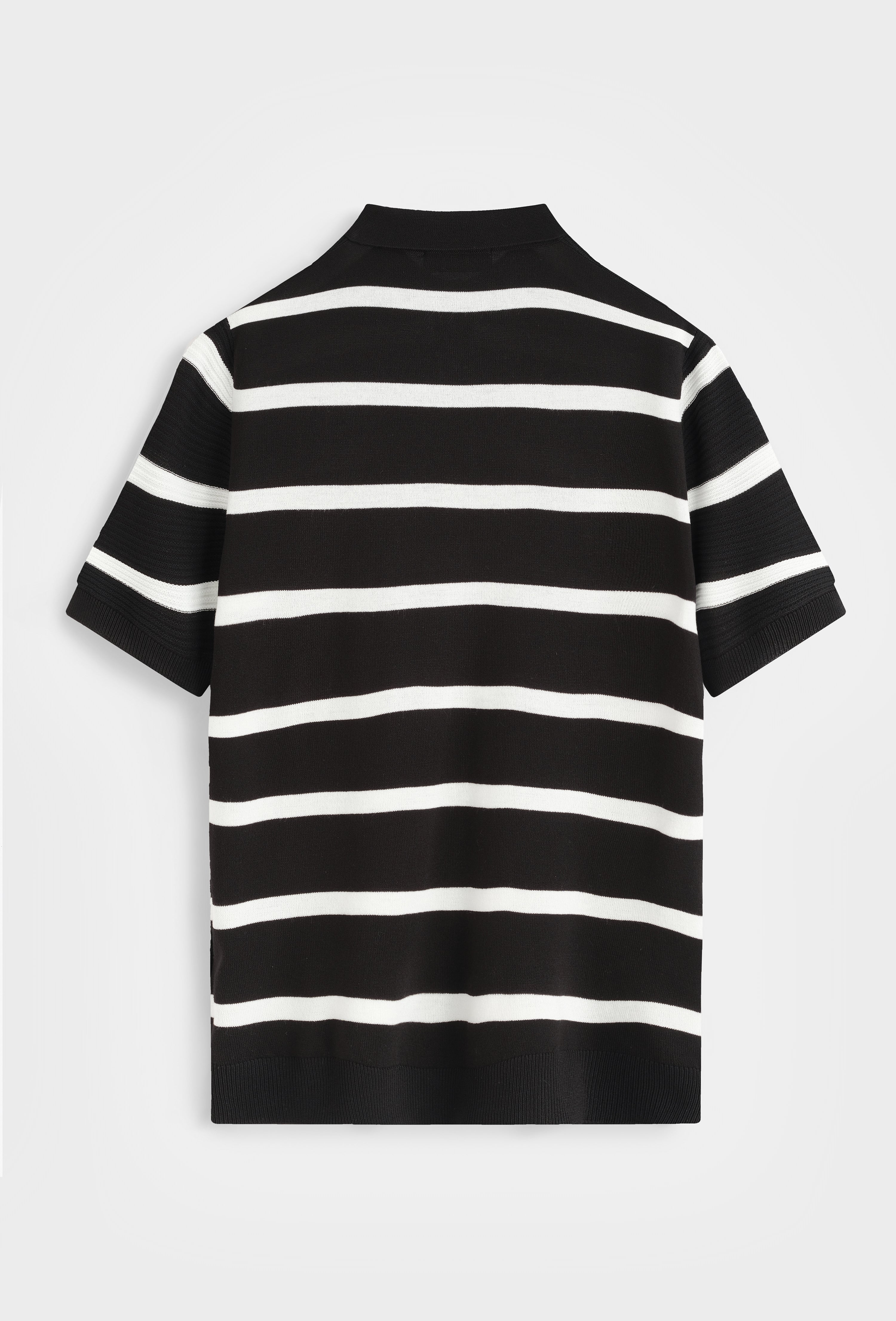 Polo rayé tricoté casual