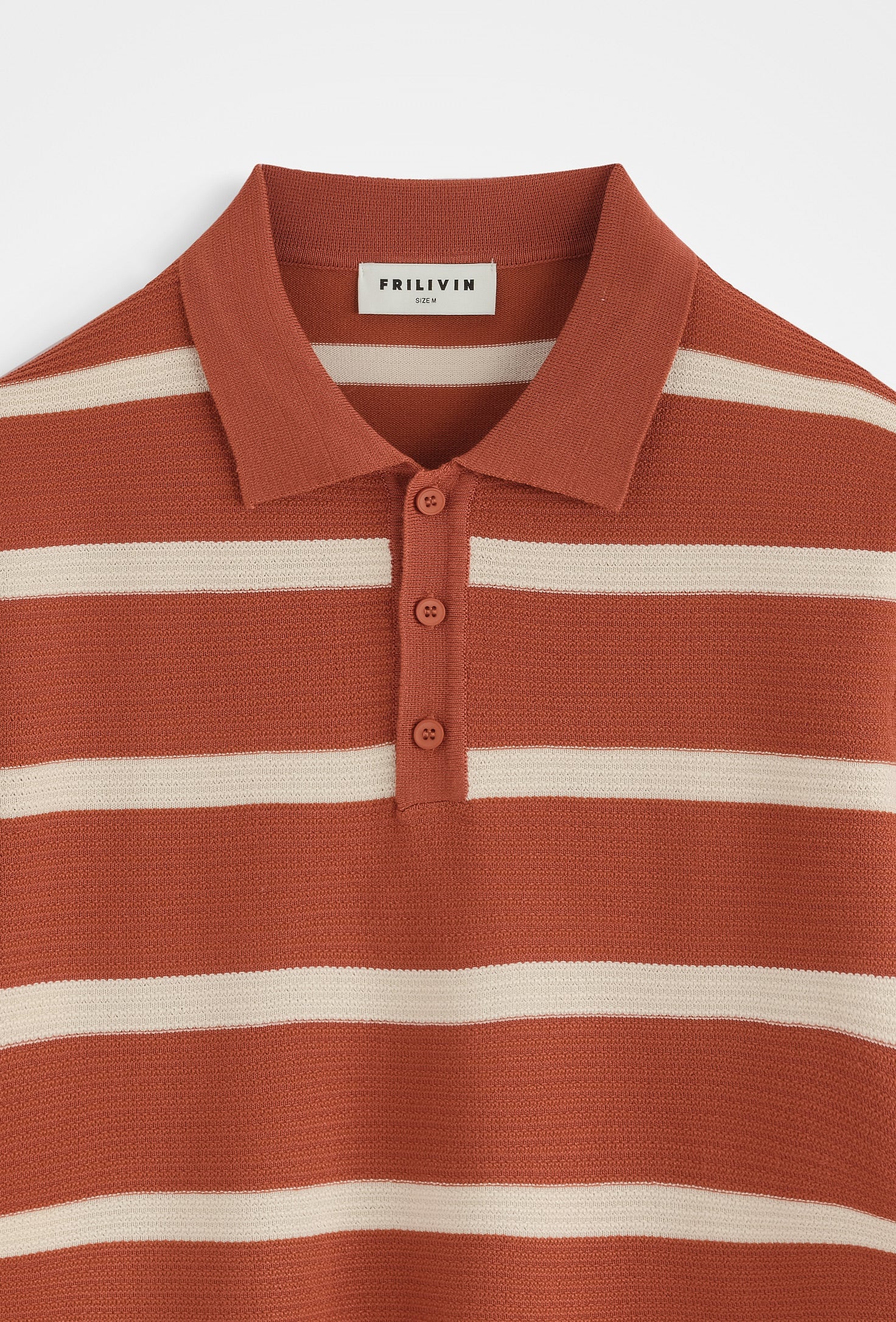 Polo rayé tricoté casual